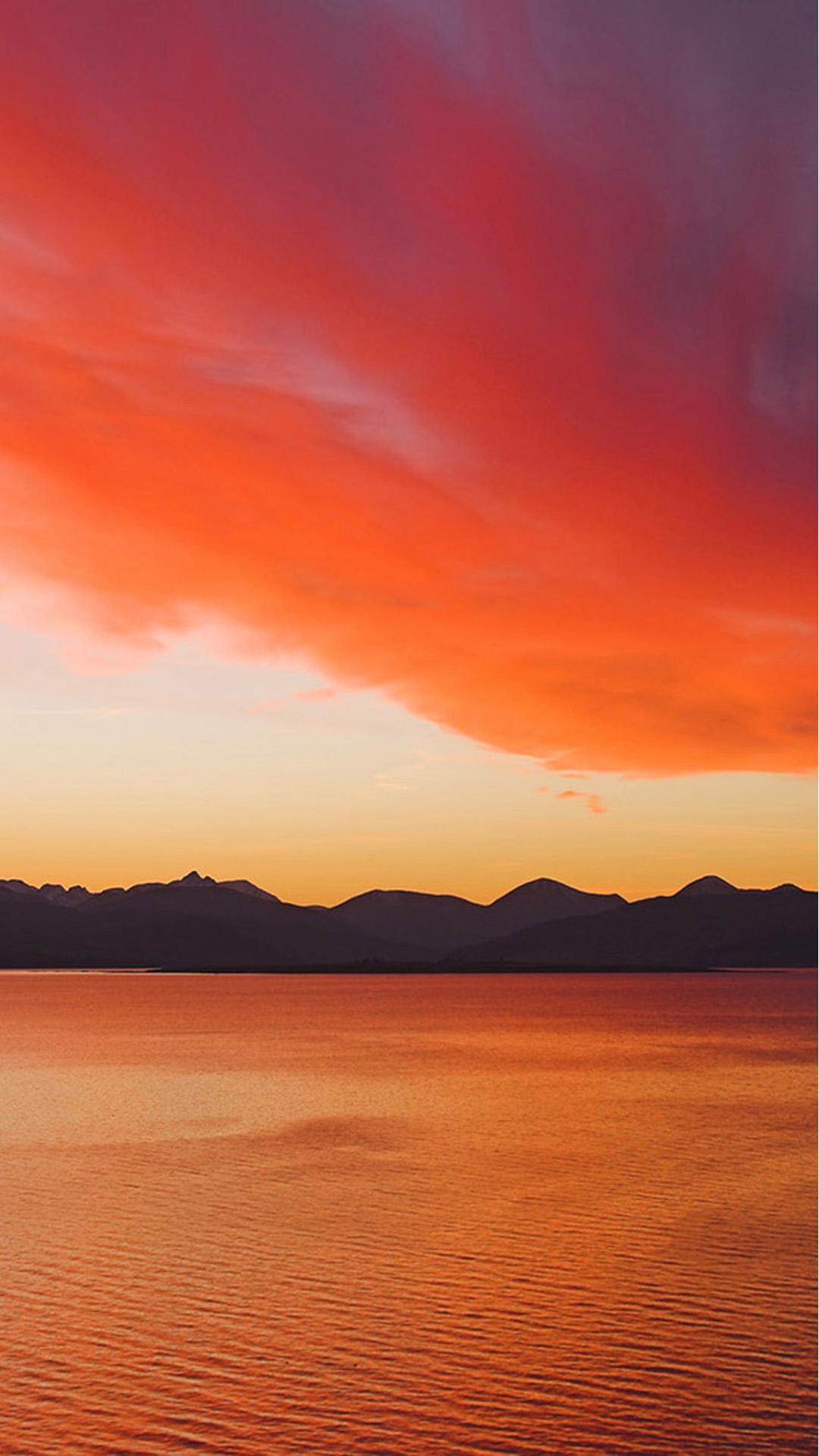 Sunset over the Cuillin Mountains on the Isle of Skye from Kyle