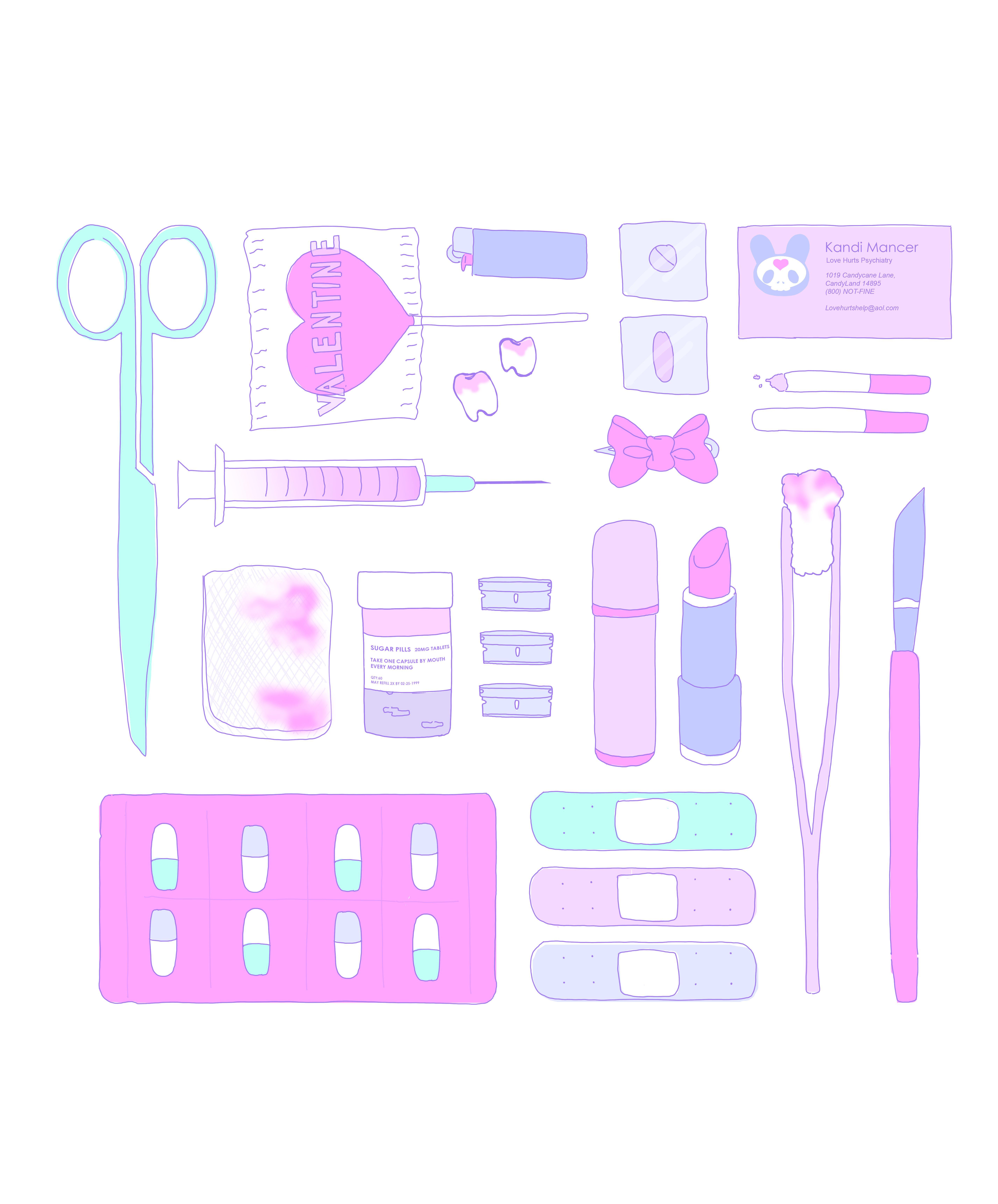Menhera Creepy Cute Nurse Tools. My Art. Nurse aesthetic