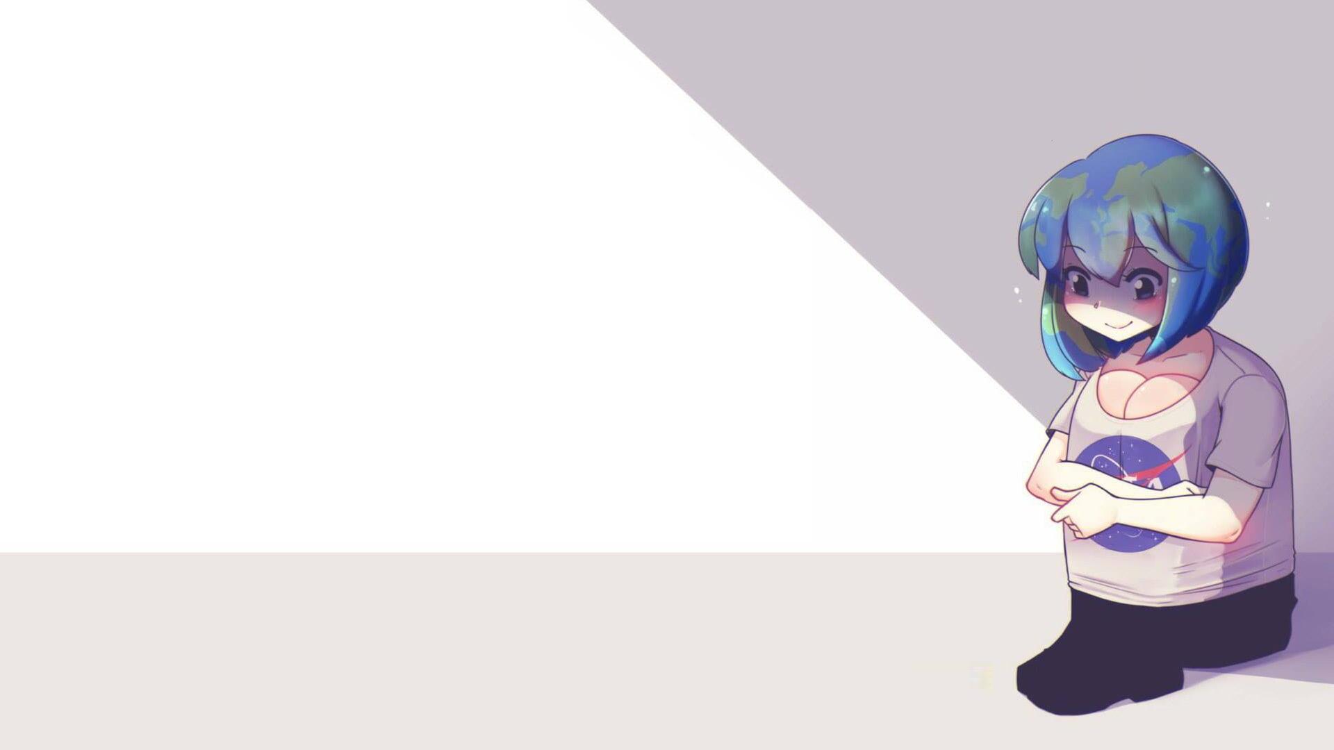 HD Wallpaper: Menhera Chan, Anime Girls, Simple Background, Yami