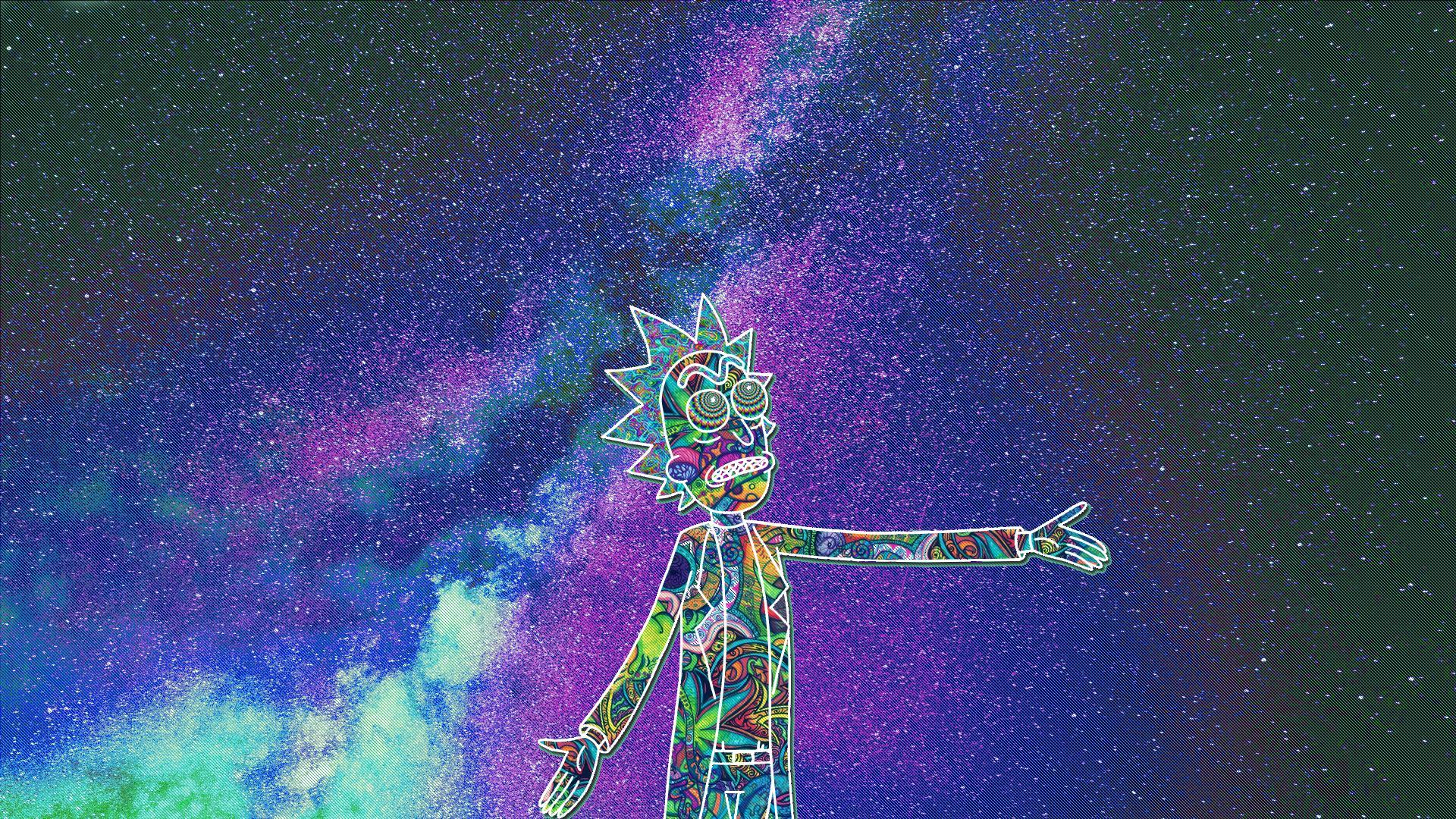 I edited this trippy Rick wallpaper for myself, figured some of you