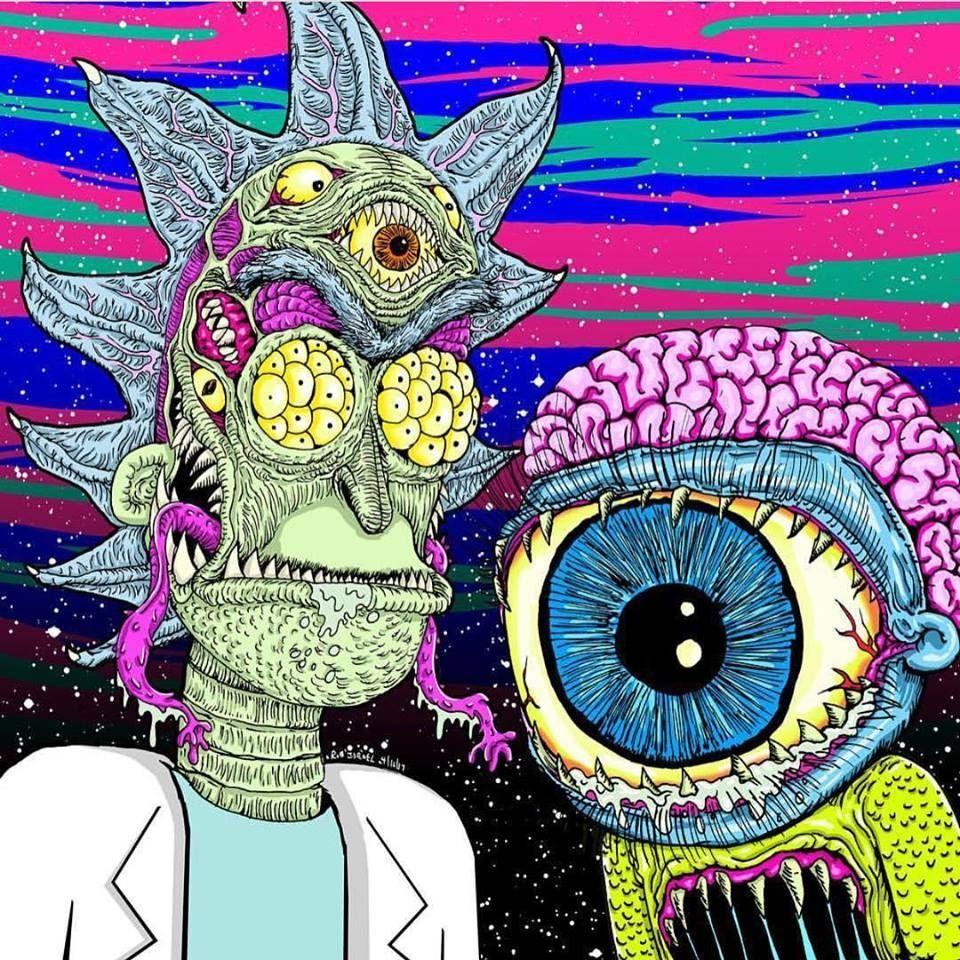 Trippy Rick, rick and morty, HD phone wallpaper