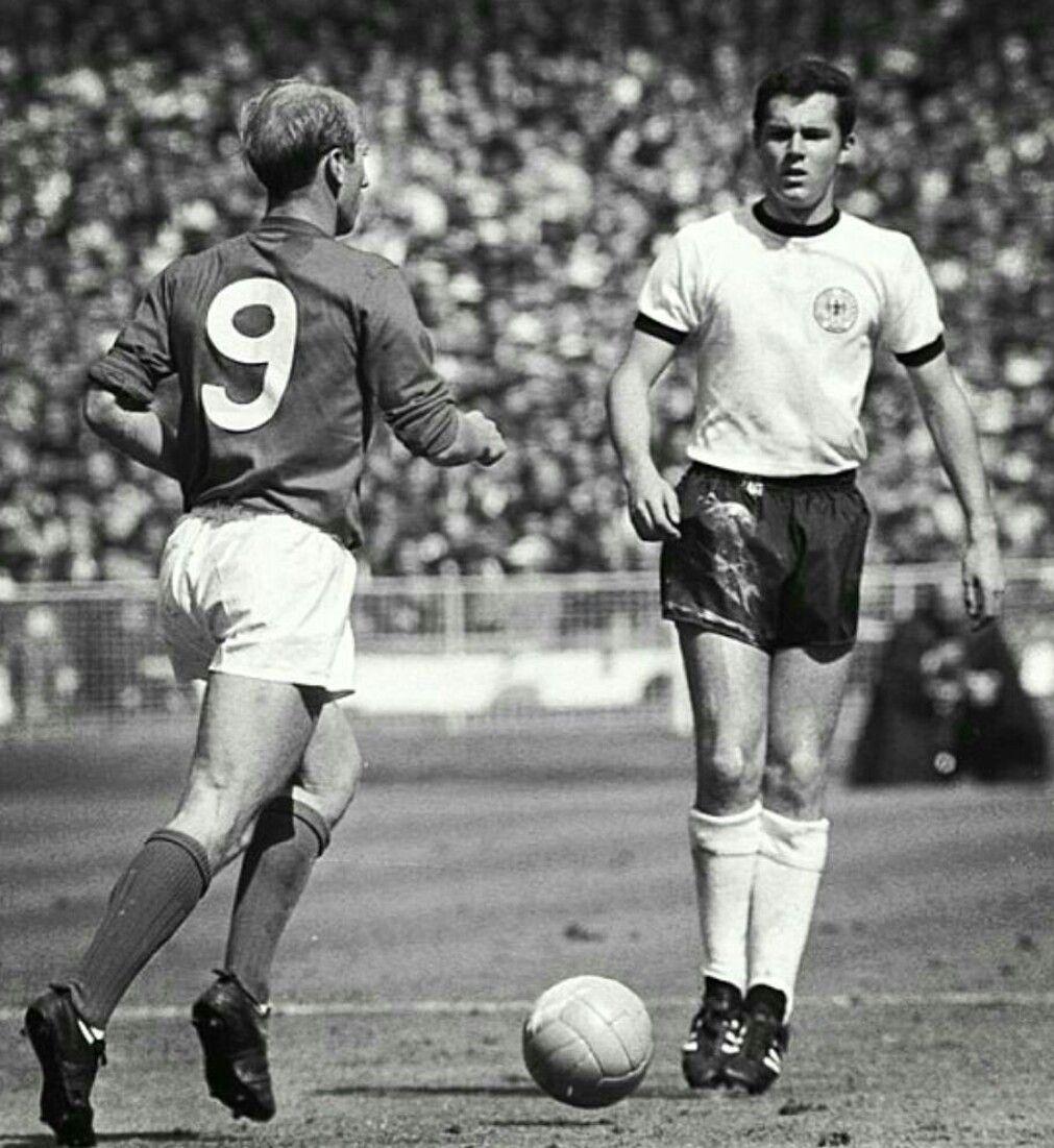England's Bobby Charlton vs Germany's Franz Beckenbauer in World Cup