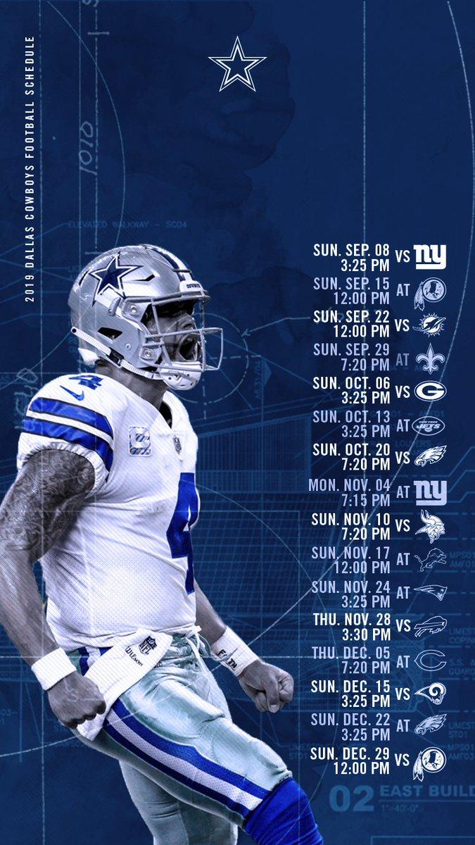 Dallas Cowboys on Twitter: The 2019 Schedule