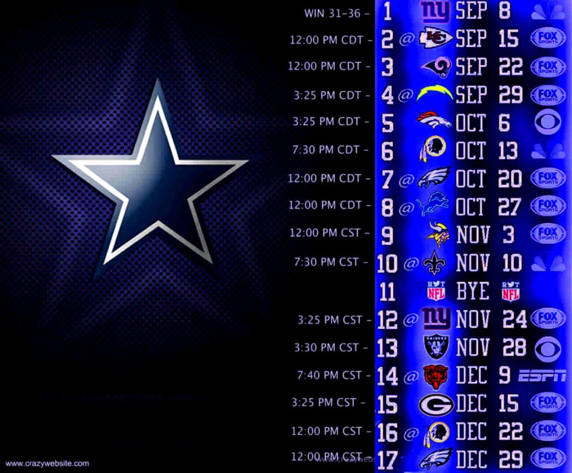 Dallas Cowboys Wallpapers Schedule