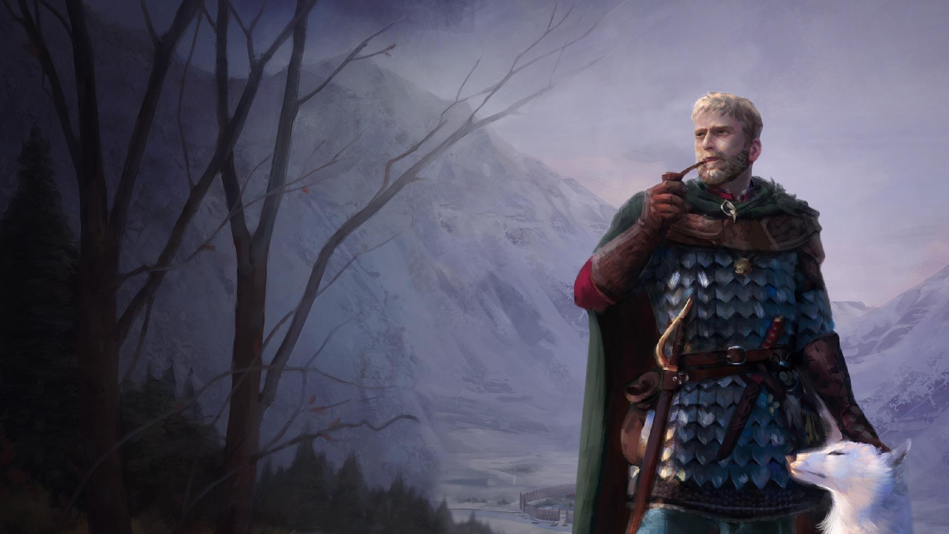 Wanderer with a dog Wallpaper from Pillars of Eternity