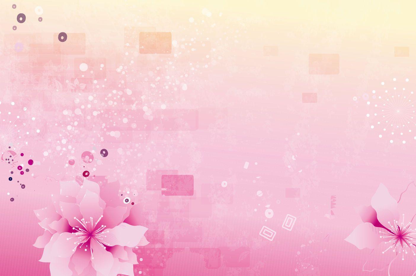 Pink Floral. Abstract Pink Flowers Background. Free Vector