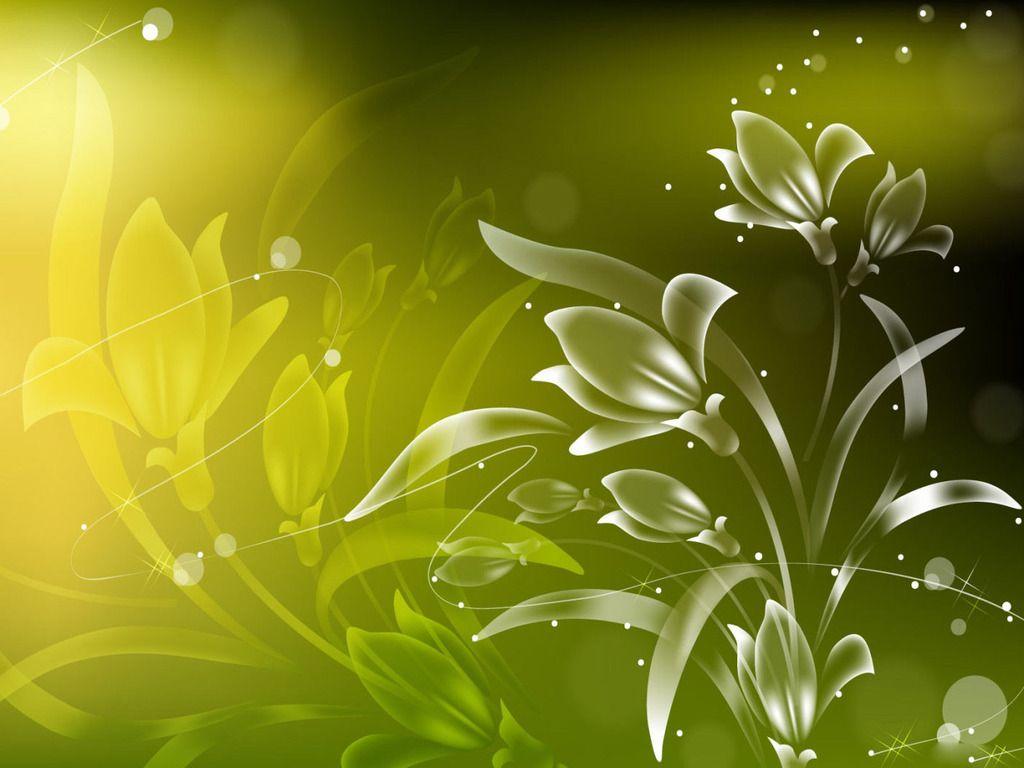 Free Light green Vector flowers abstract background Wallpaper