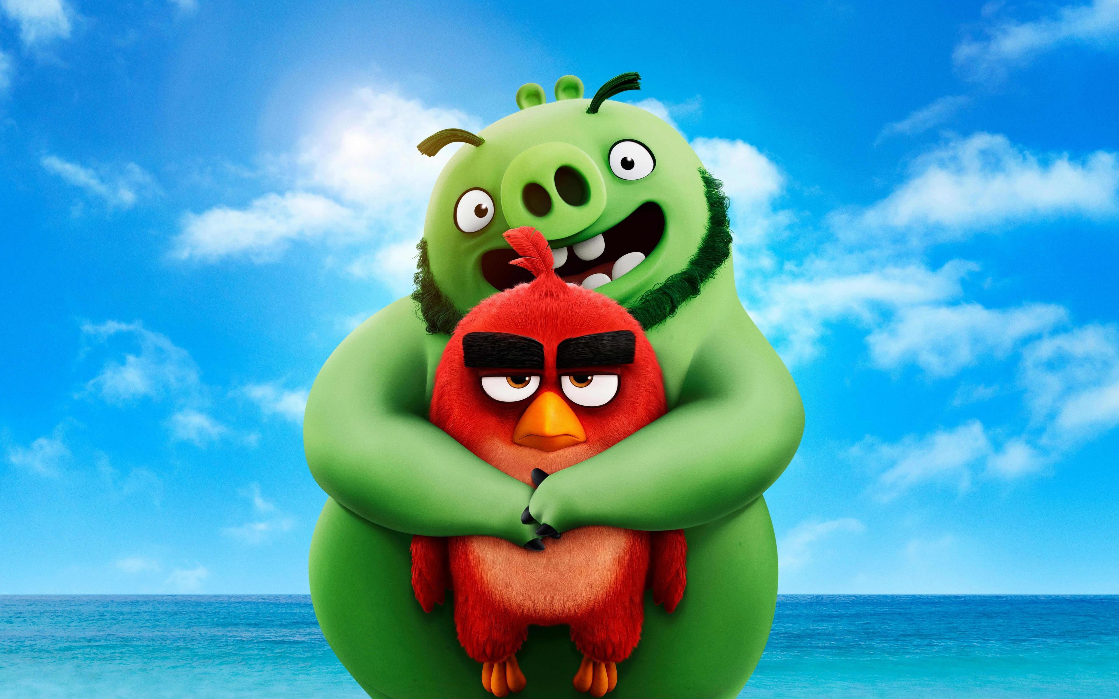 Download 3840x2400 wallpaper movie, piggy and birdy, the angry birds