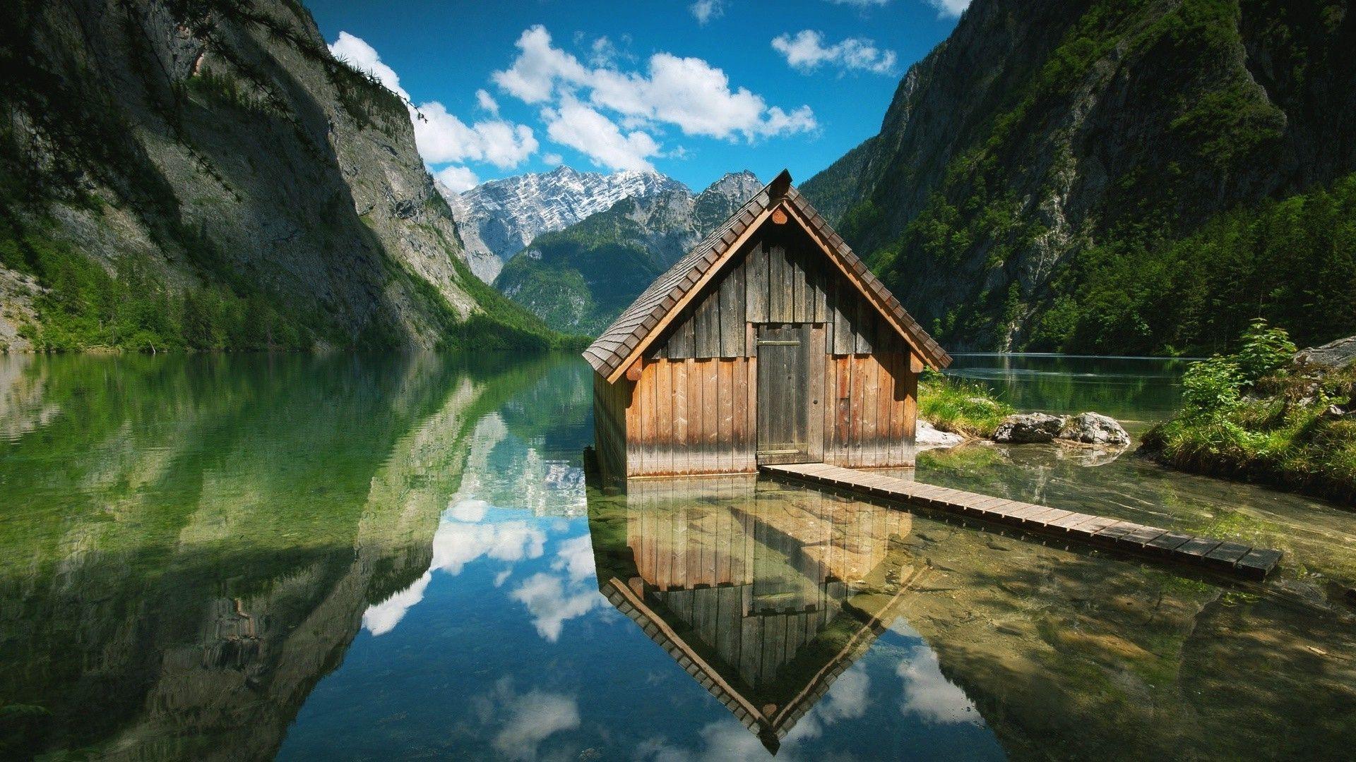 lake Cabin Wallpaper HD Desktop and Mobile Background. Wallpaper