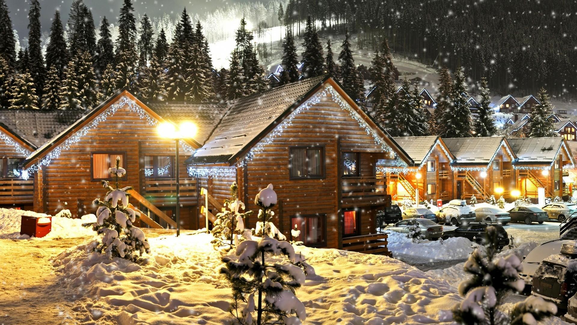 Log Cabin Wallpaper