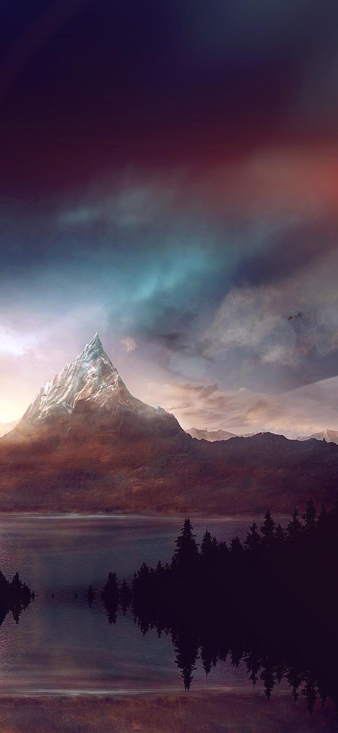 iPhone X wallpaper. mountain nature