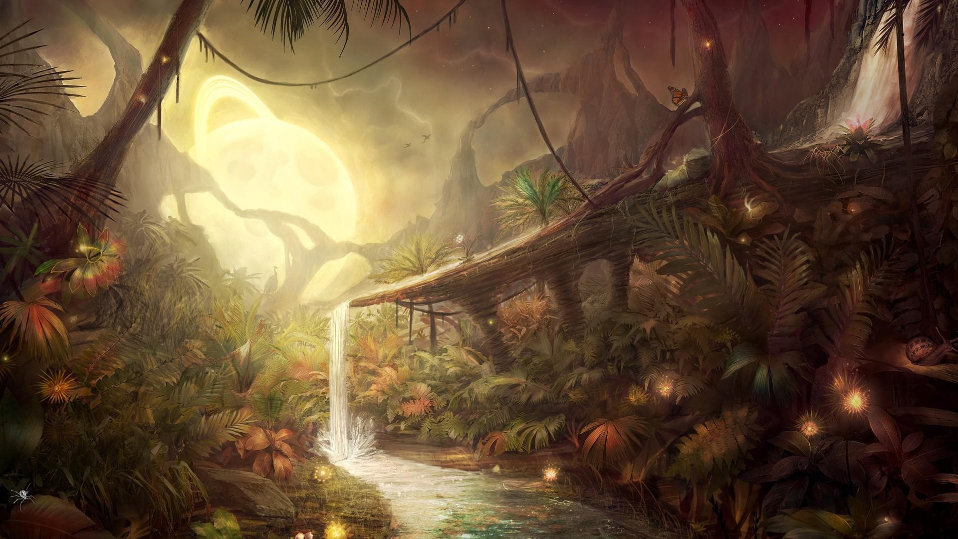 1920x1080 colorful nature fantasy art wallpaper