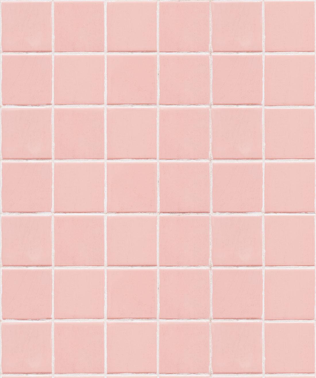 Pink Tiles Removable Wallpaper, Kemra. Milton & King