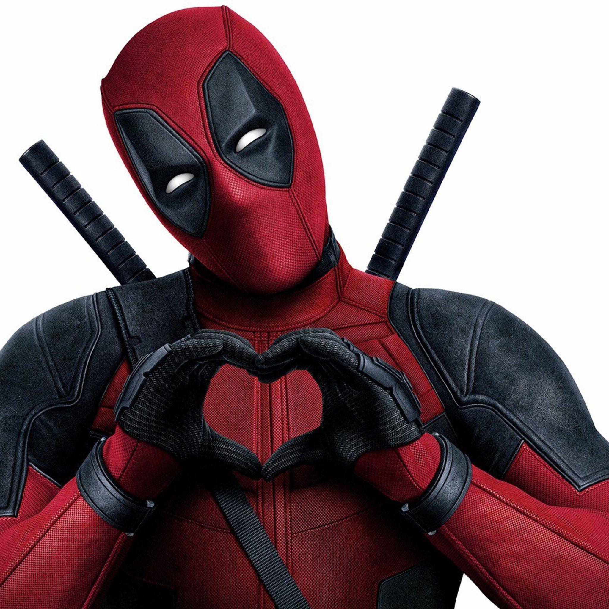 deadpool love 2048 x 2048 Wallpaper available for free download