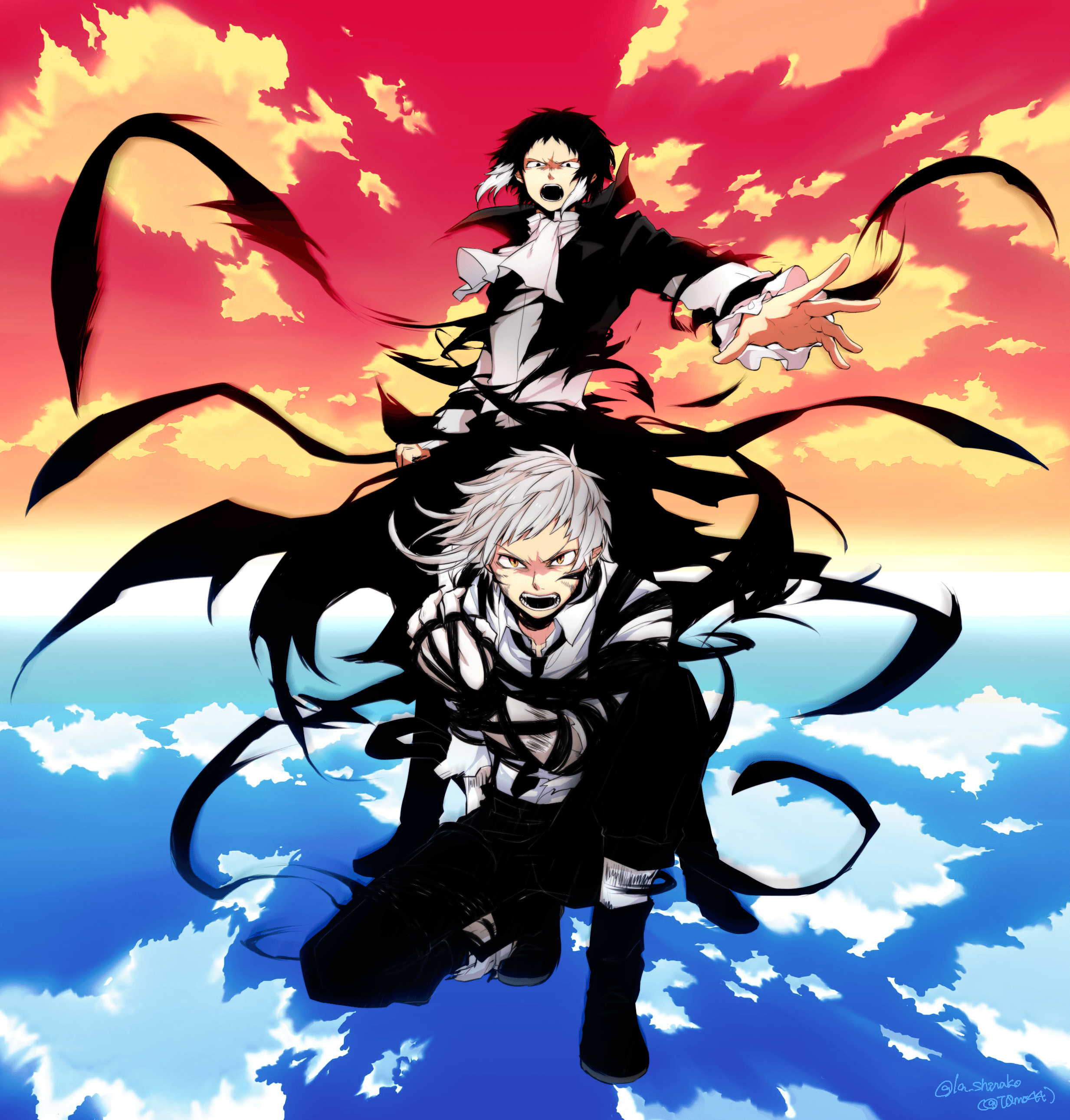 Download 2466x2582 Bungou Stray Dogs, Nakajima Atsushi, Akutagawa