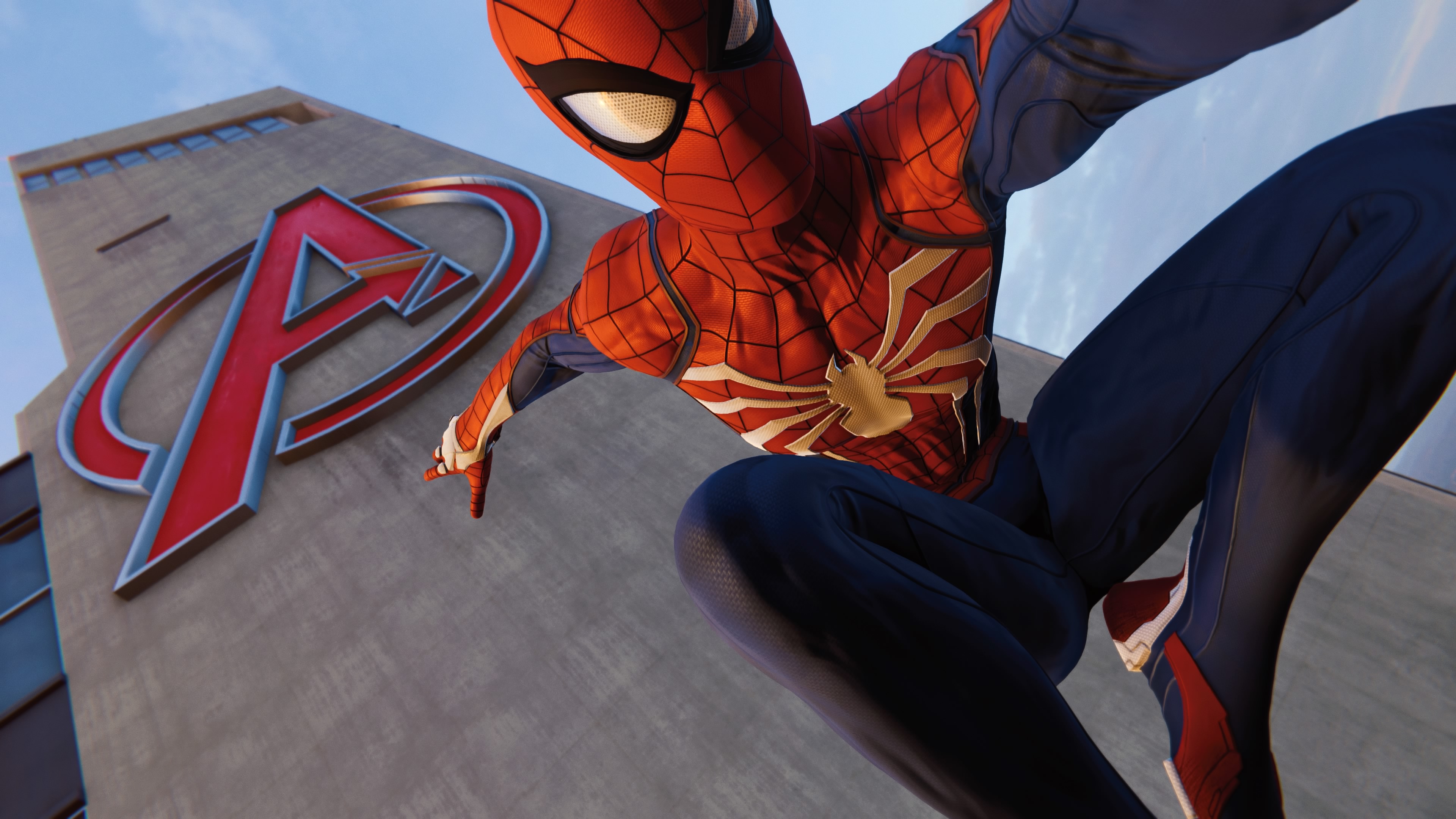 Ps4 Pro Spiderman Avengers Tower, HD Games, 4k Wallpaper