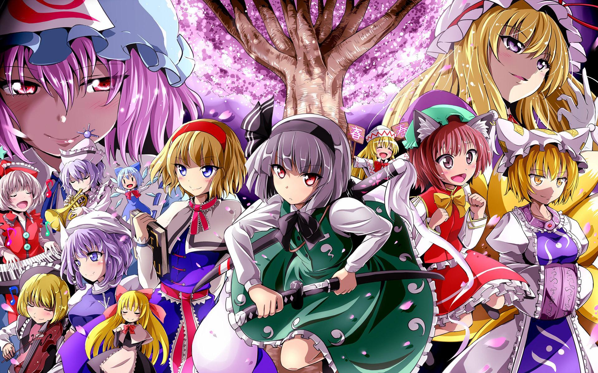 Touhou Project characters all in one place HD desktop wallpaper