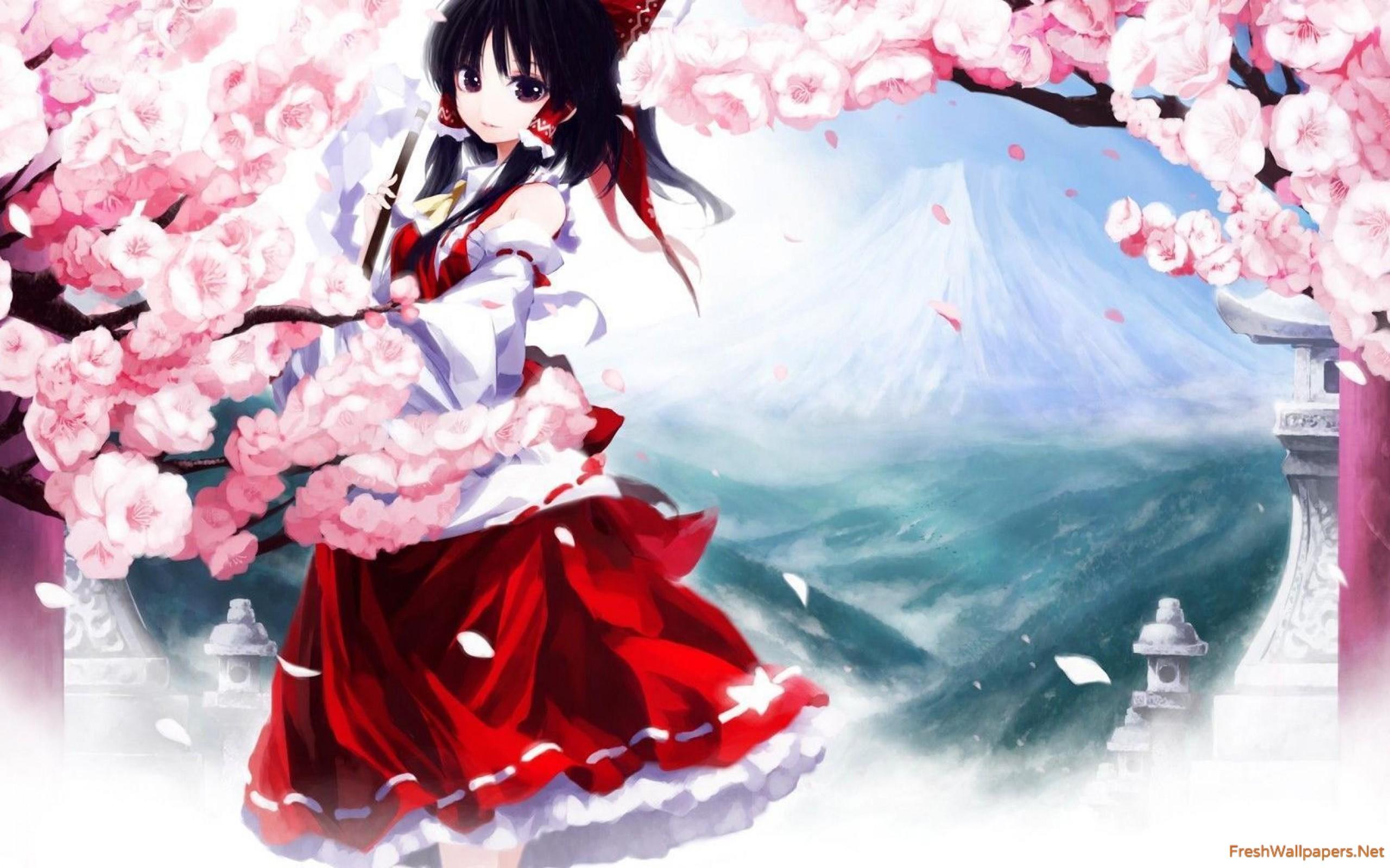 Hakurei Reimu from Touhou Project wallpaper