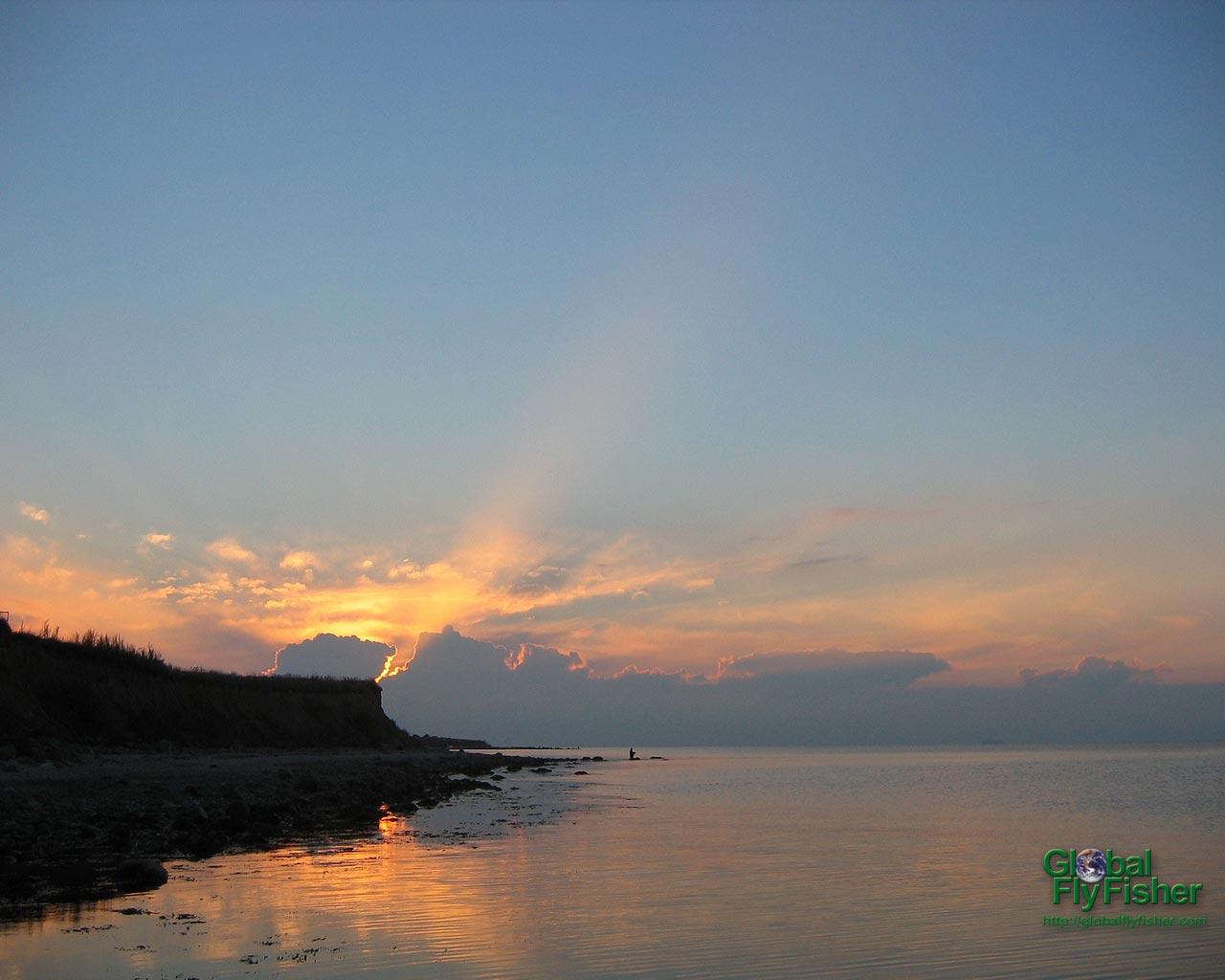 A nice October sunset over the Danish coast