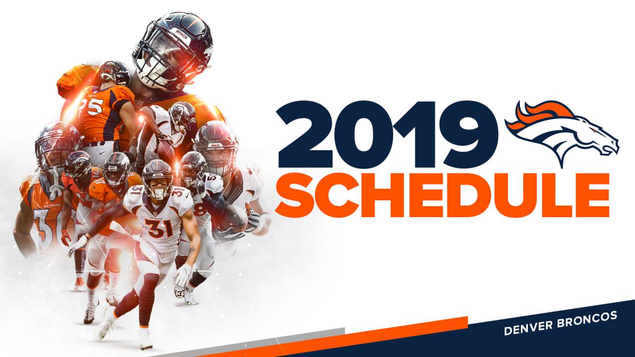 Broncos' 2019 Regular Season Schedule Released