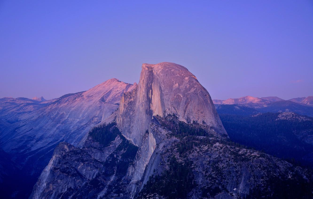 Wallpaper sunset, CA, USA, moonlight, Yosemite national Park