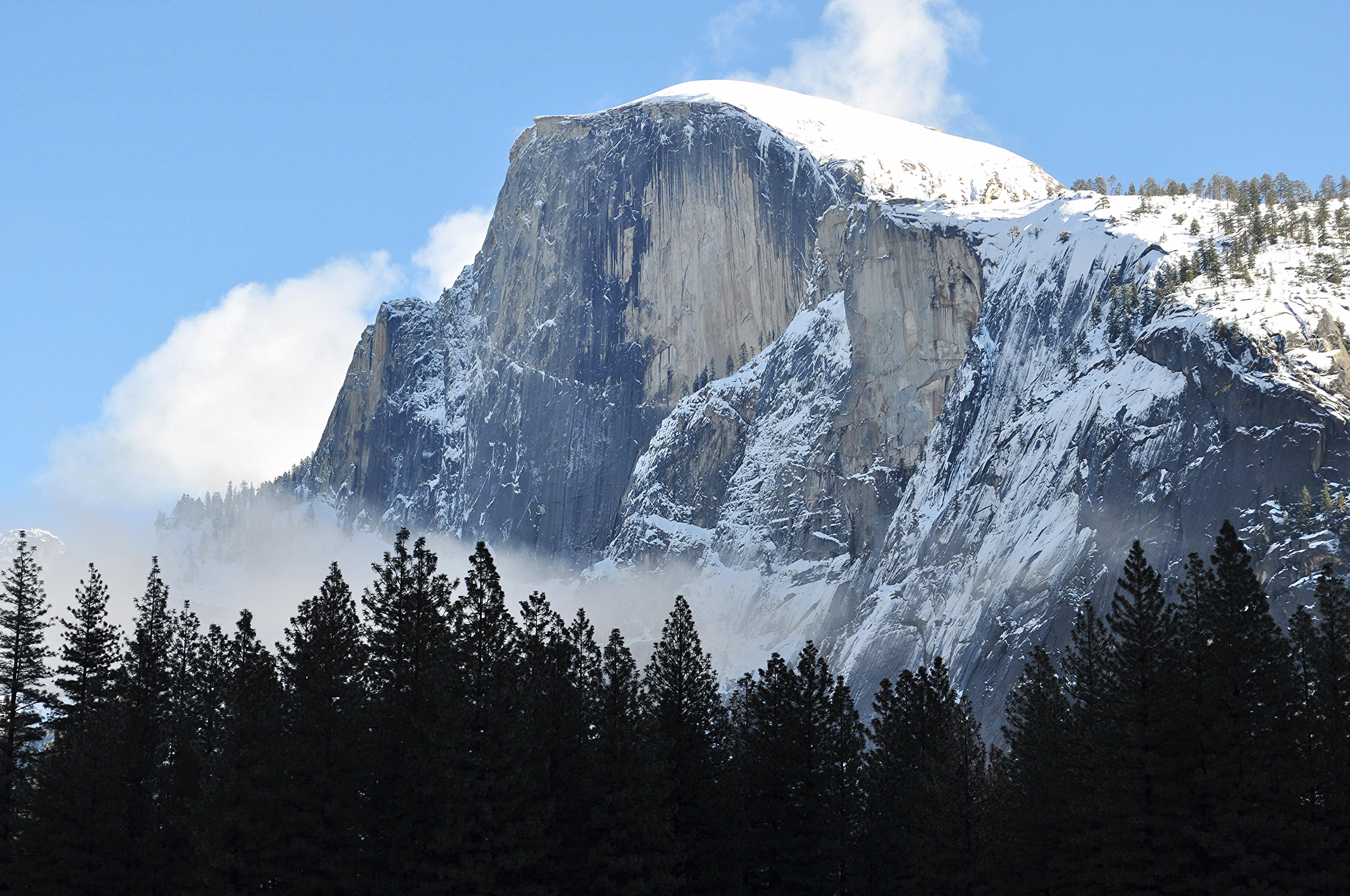 Half Dome in Winter, Yosemite National Park 4k Ultra HD Wallpaper