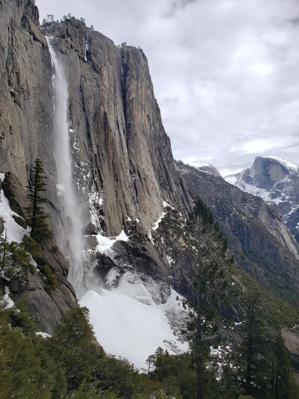 My first post on reddit! Yosemite Falls and Half Dome in Yosemite