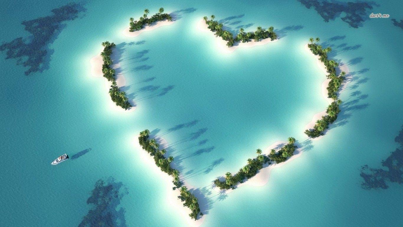 Heart Shaped Island. Heart shaped island wallpaper. Down to Earth