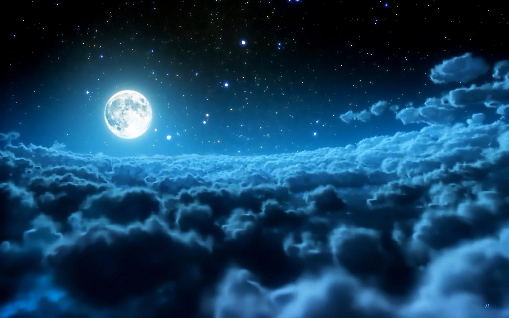 Free download Selected Resoloution 1680x1050 Fantasy Night Moon