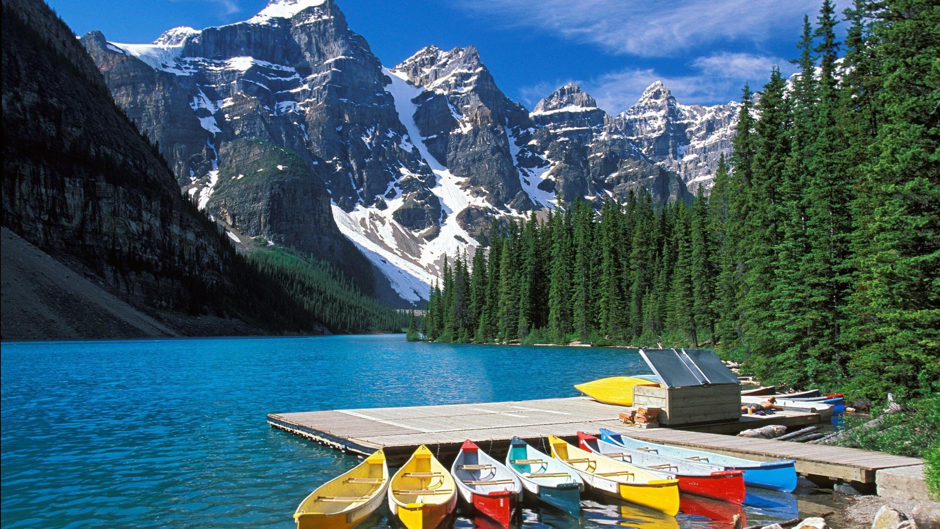 Lake canada moraine banff desktopia wallpaper wallpaper park image