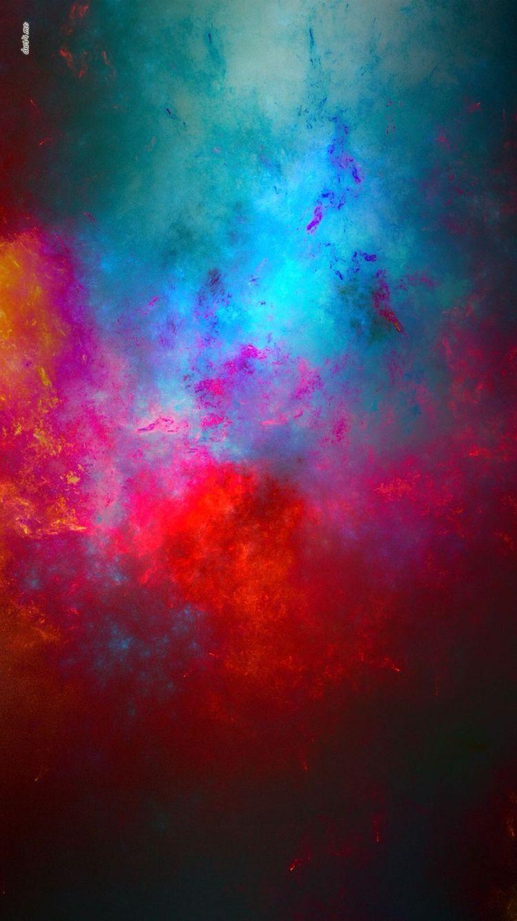 iPhone home screen wallpaper. Blue & Red. iPhone homescreen wallpaper, Smoke background, Abstract wallpaper