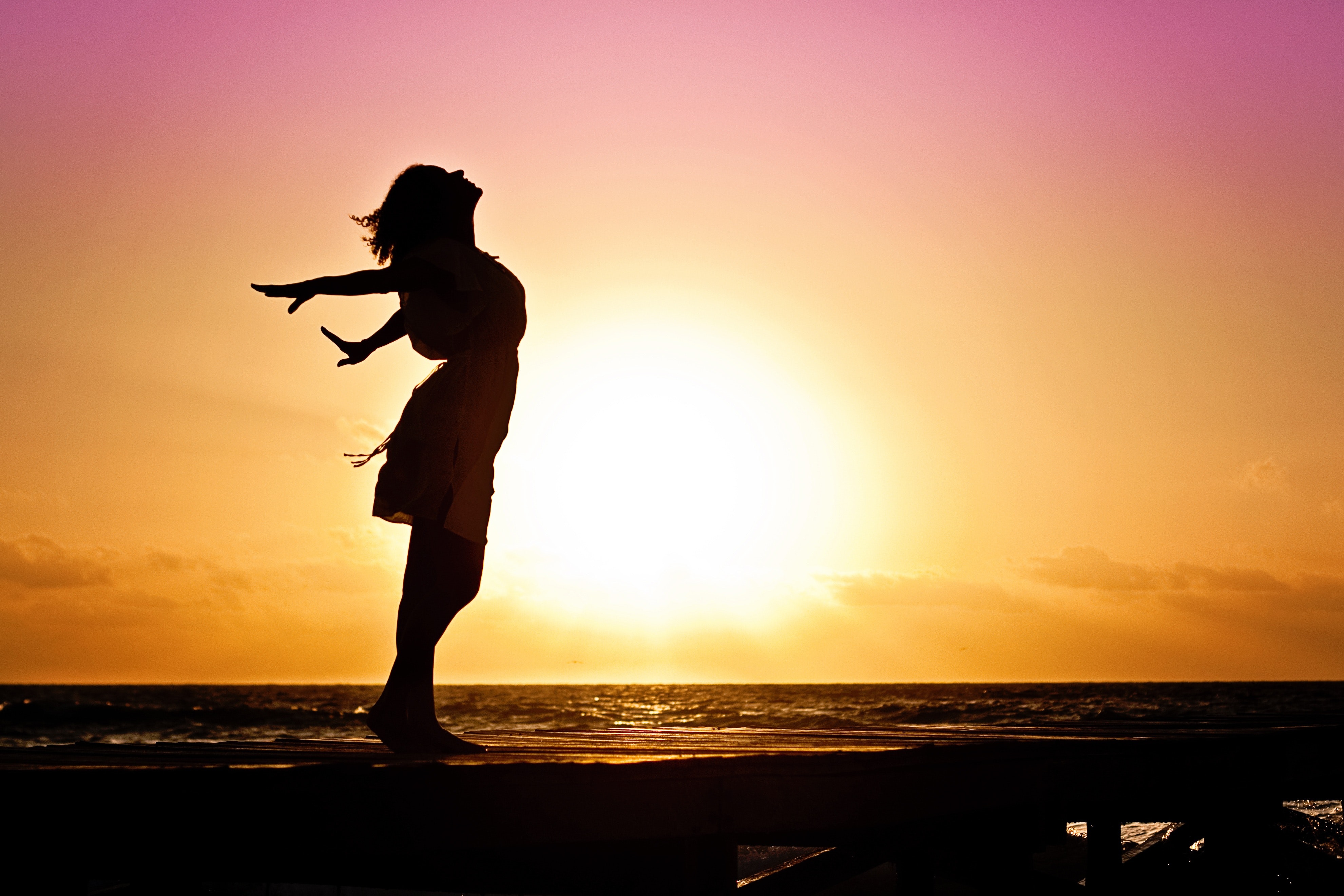 Lady in Beach Silhouette during Daytime Photography · Free