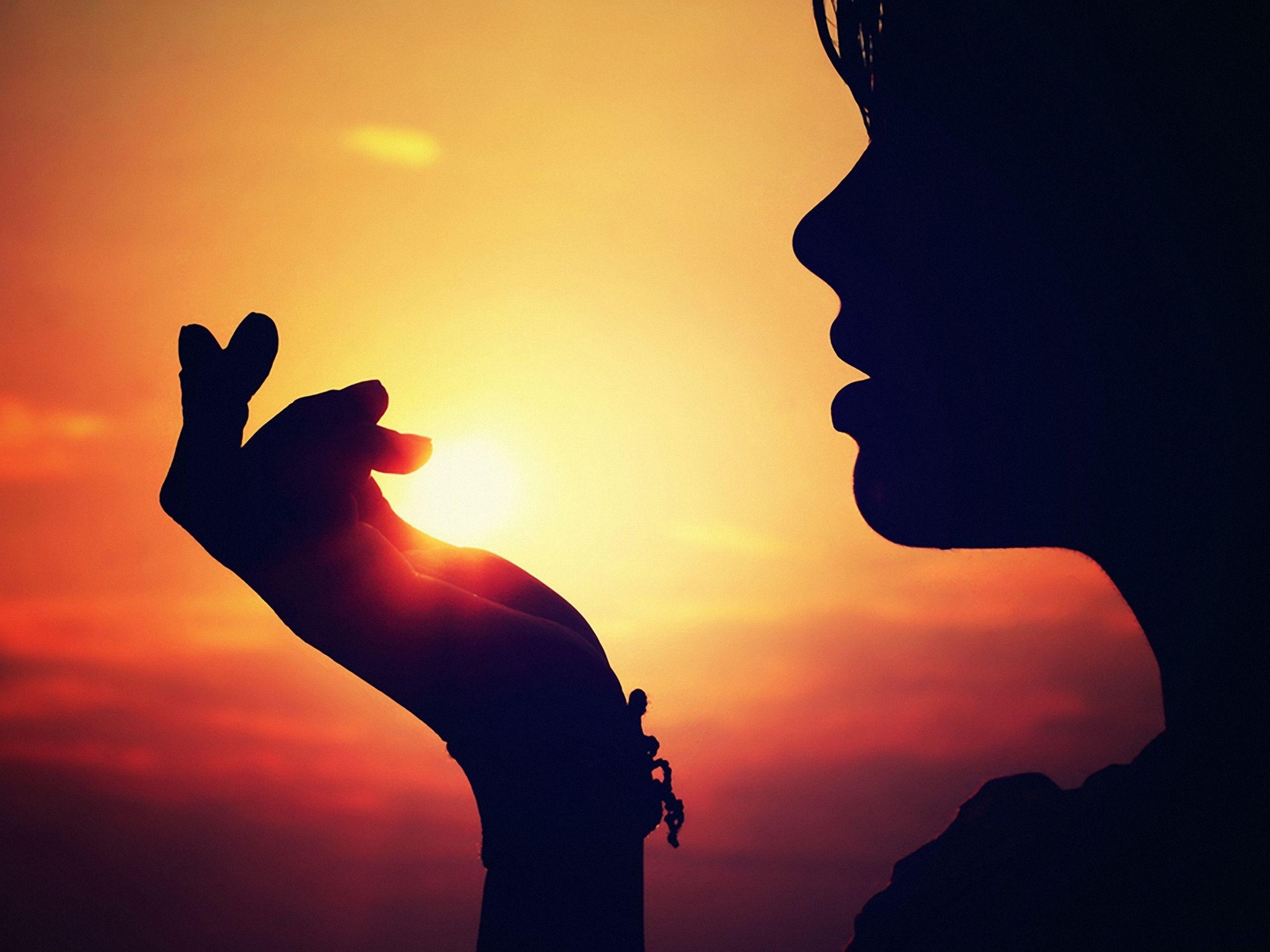 Women Sunset Silhouette Fresh HD Wallpaper. LOVE IS IN THE AIR