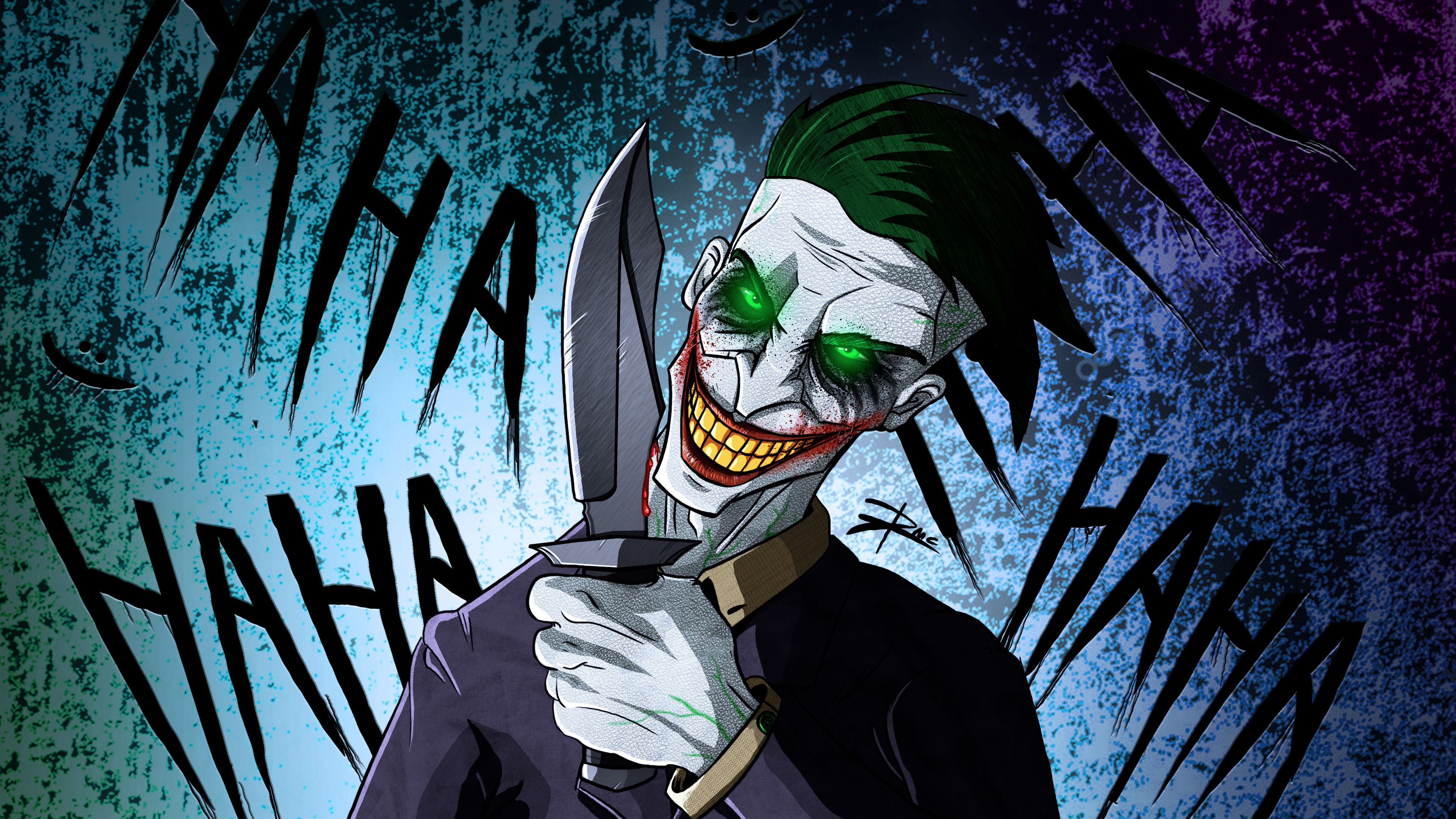 Crazy Joker Art 4k supervillain wallpaper, joker wallpaper, HD