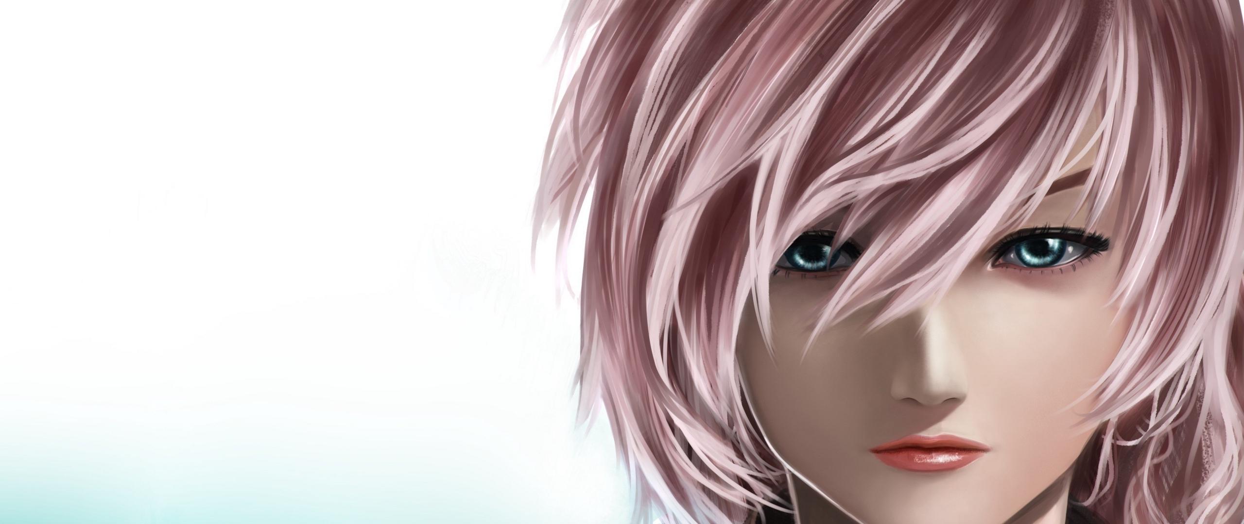 Download wallpaper 2560x1080 final fantasy, face, art, game dual