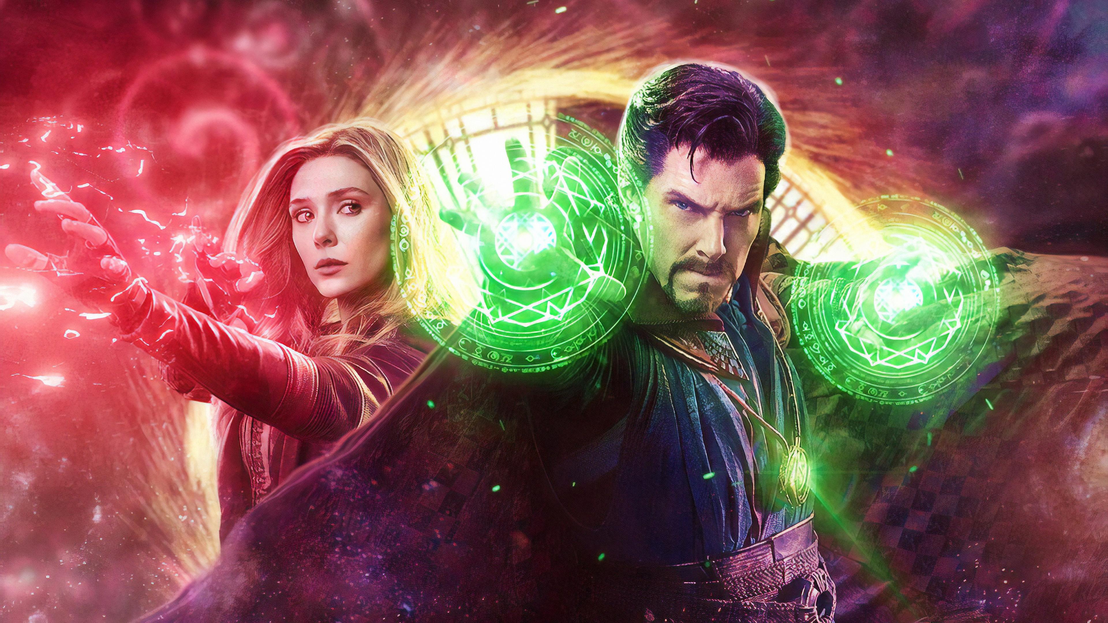 Doctor Strange and Scarlet Witch Zoom Background