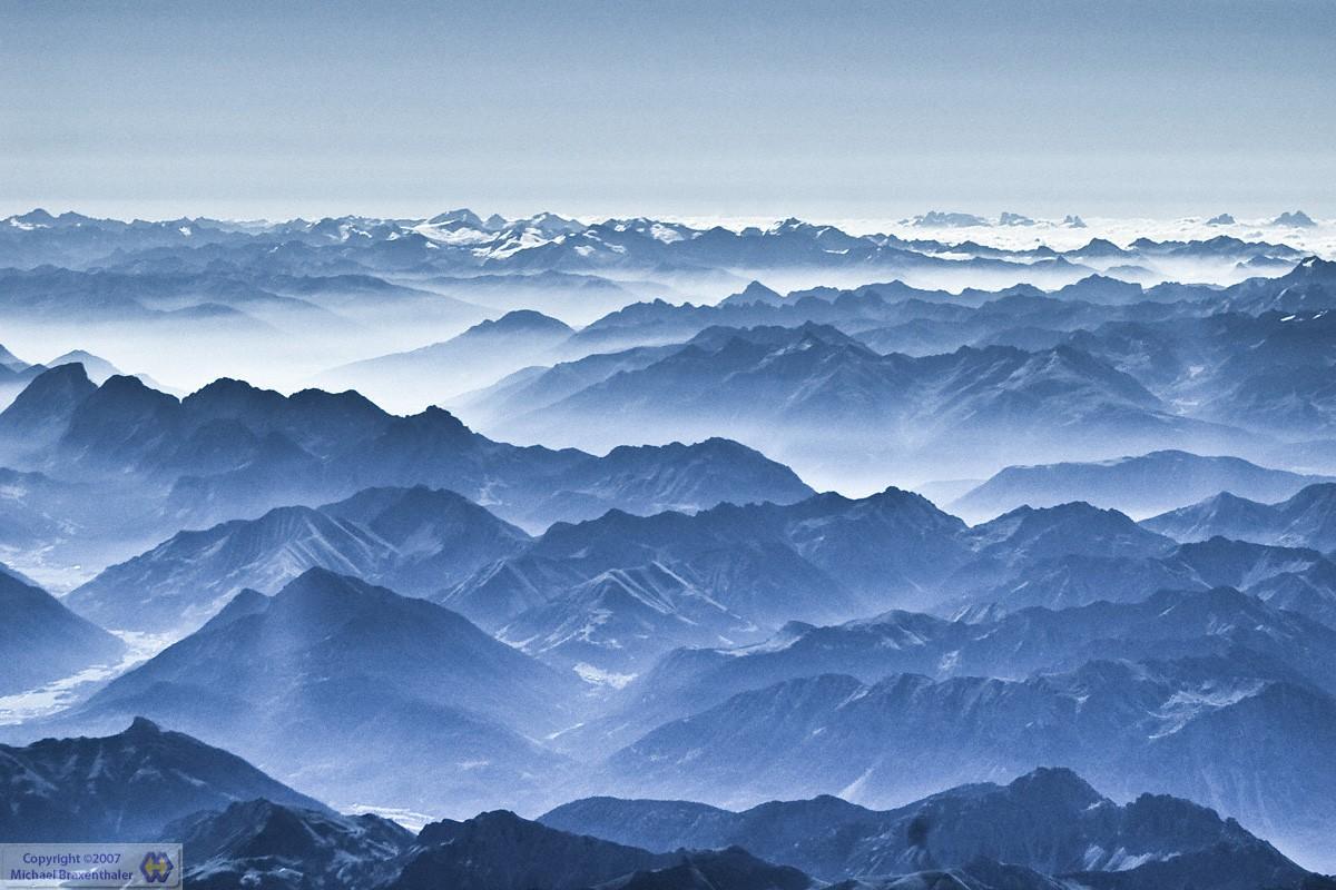 Mountains: Nice Alps Cloudy Blue Mountain Wallpaper Download for HD