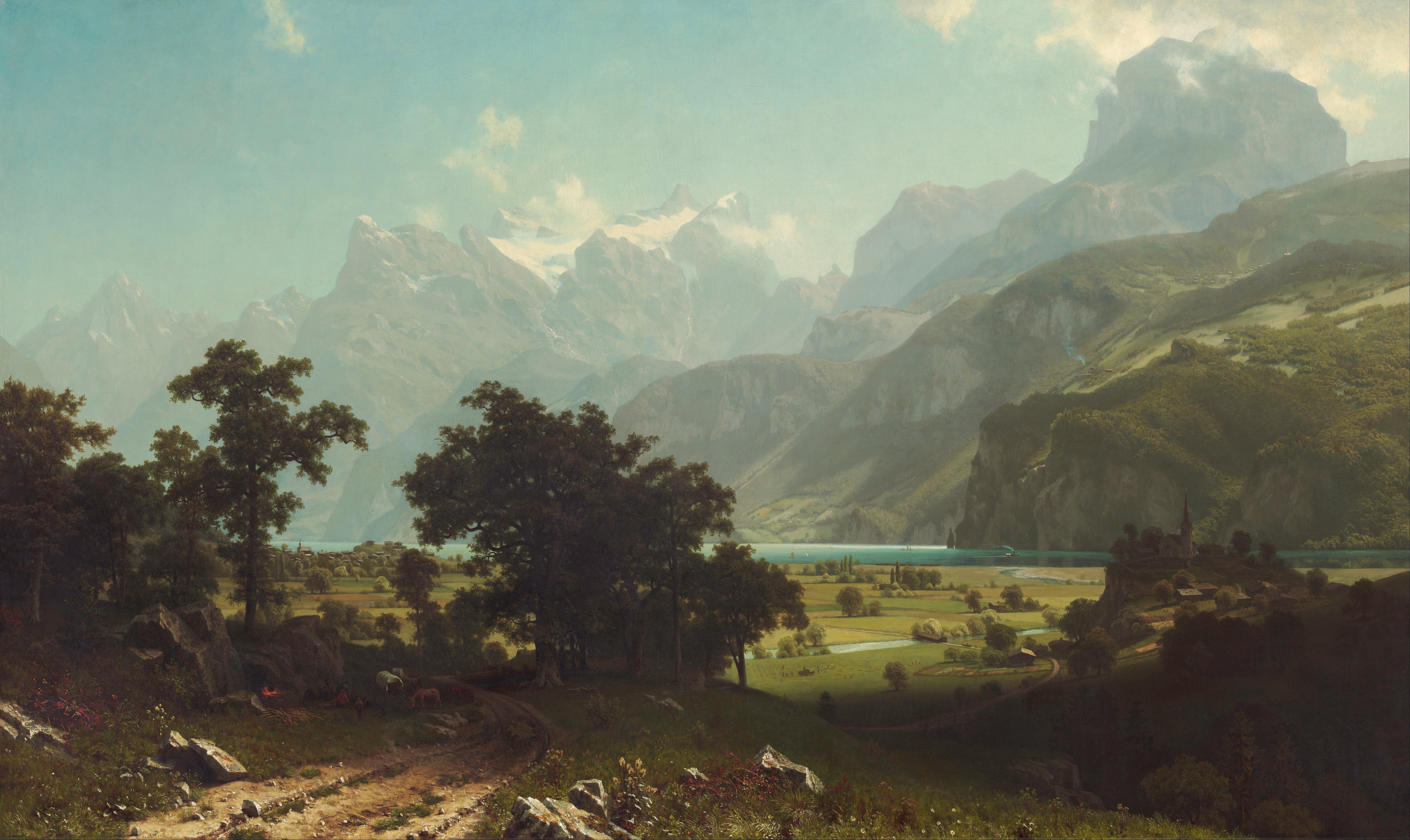 Lake Lucerne By Albert Bierstadt [7104x4233] X Post From R Art