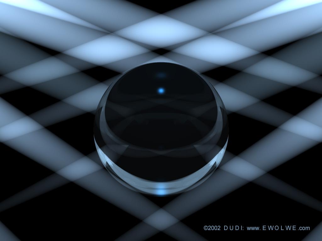 New 3D Wallpaper: 3D black crystal sphere