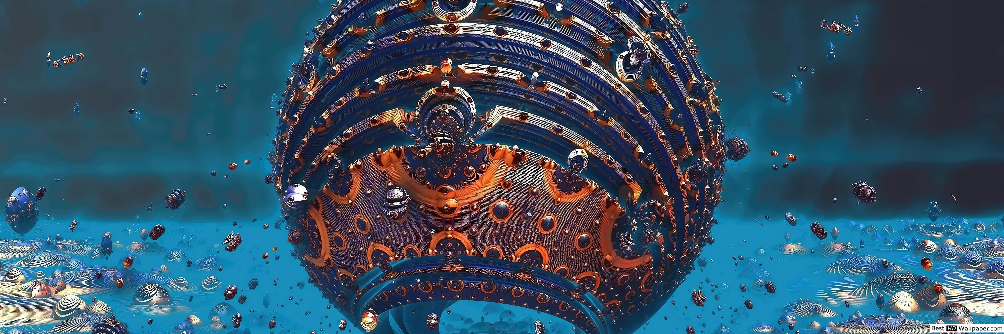 3D fractals sphere HD wallpaper download
