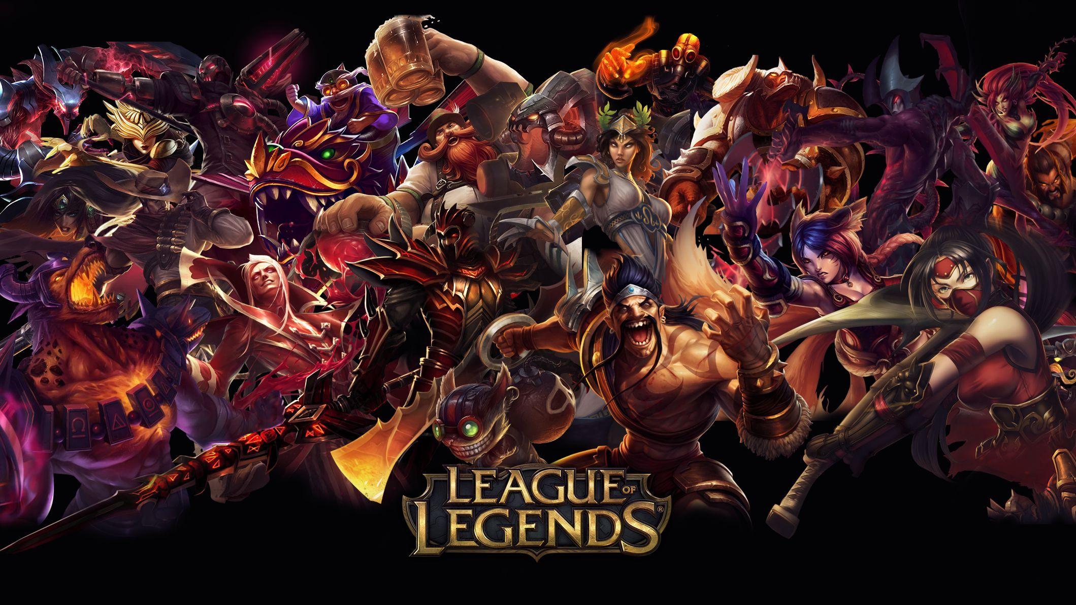 League Of Legends Personajes Poster Wallpaper