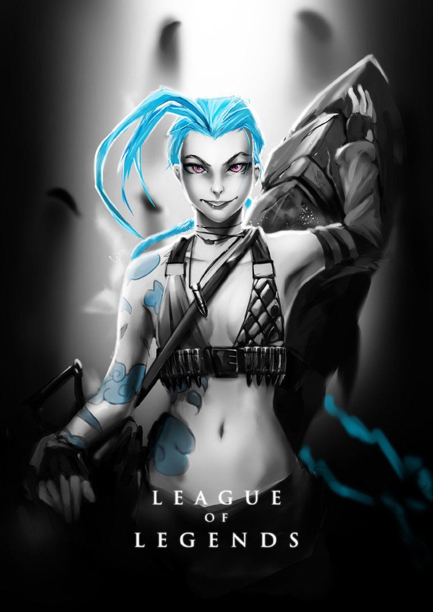 Jinx (League Of Legends) HD Wallpaper. Background. Art anime