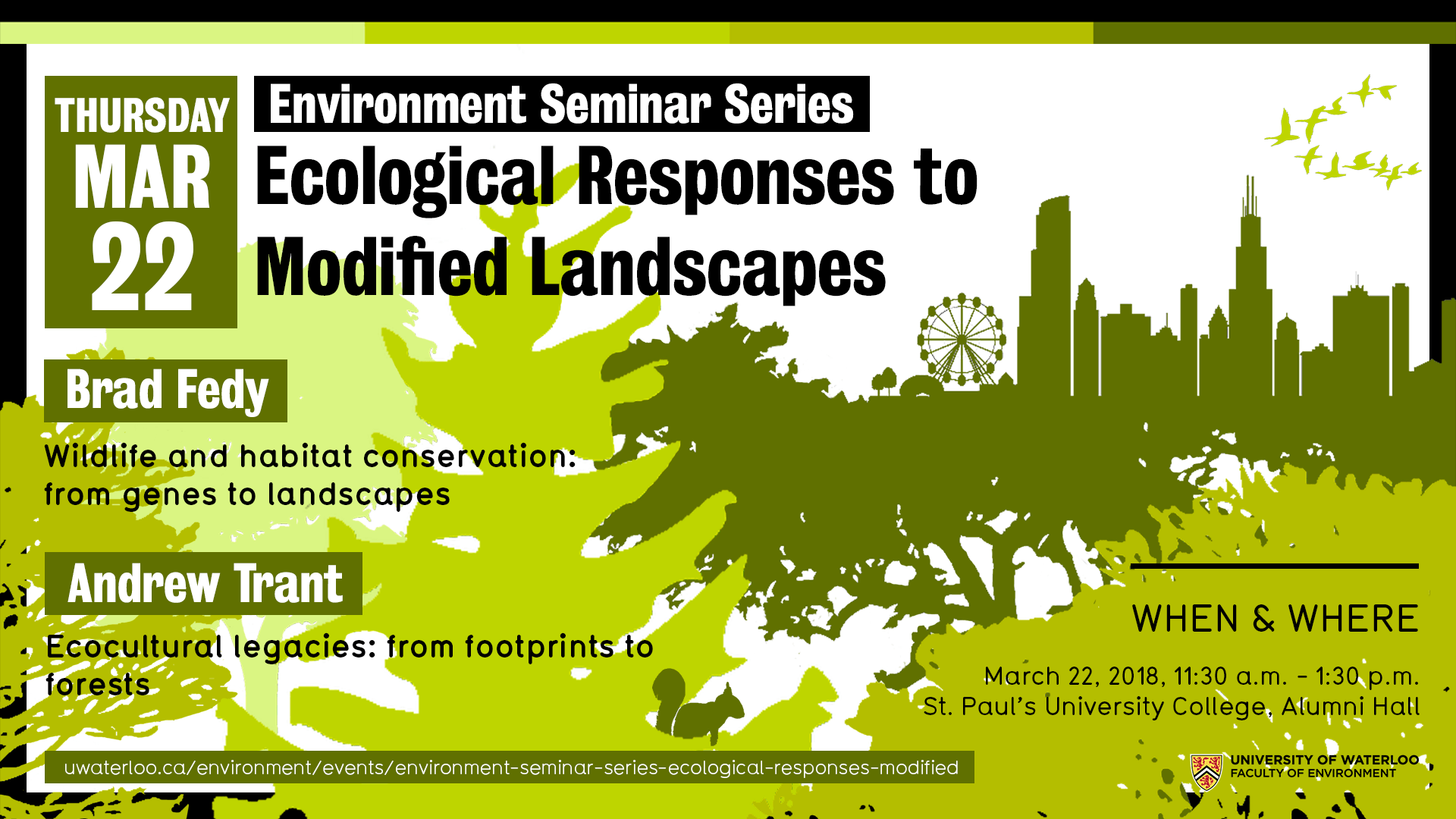 Environment Seminar Series: Ecological Responses to Modified