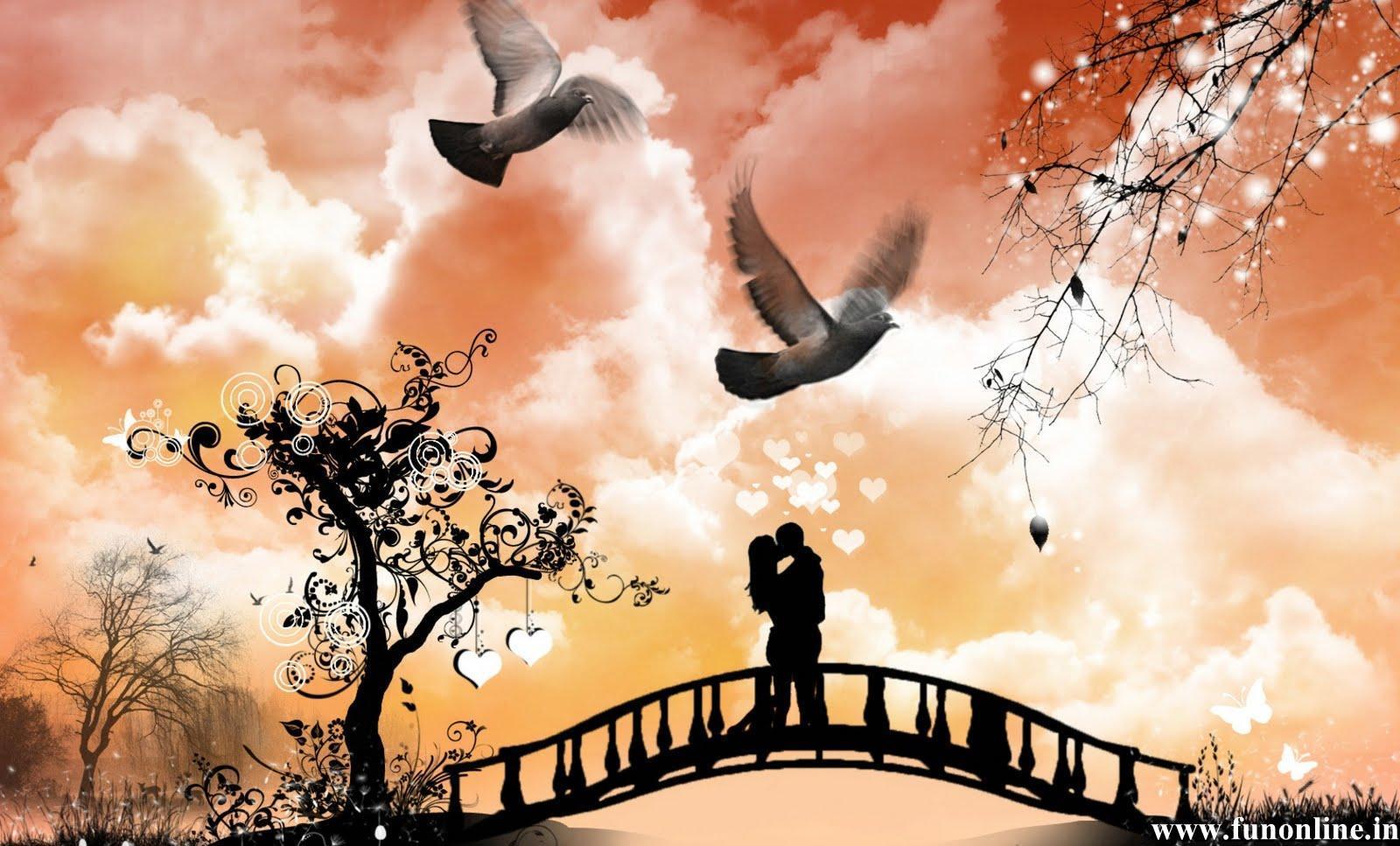 Romantic Love 3D Wallpaper