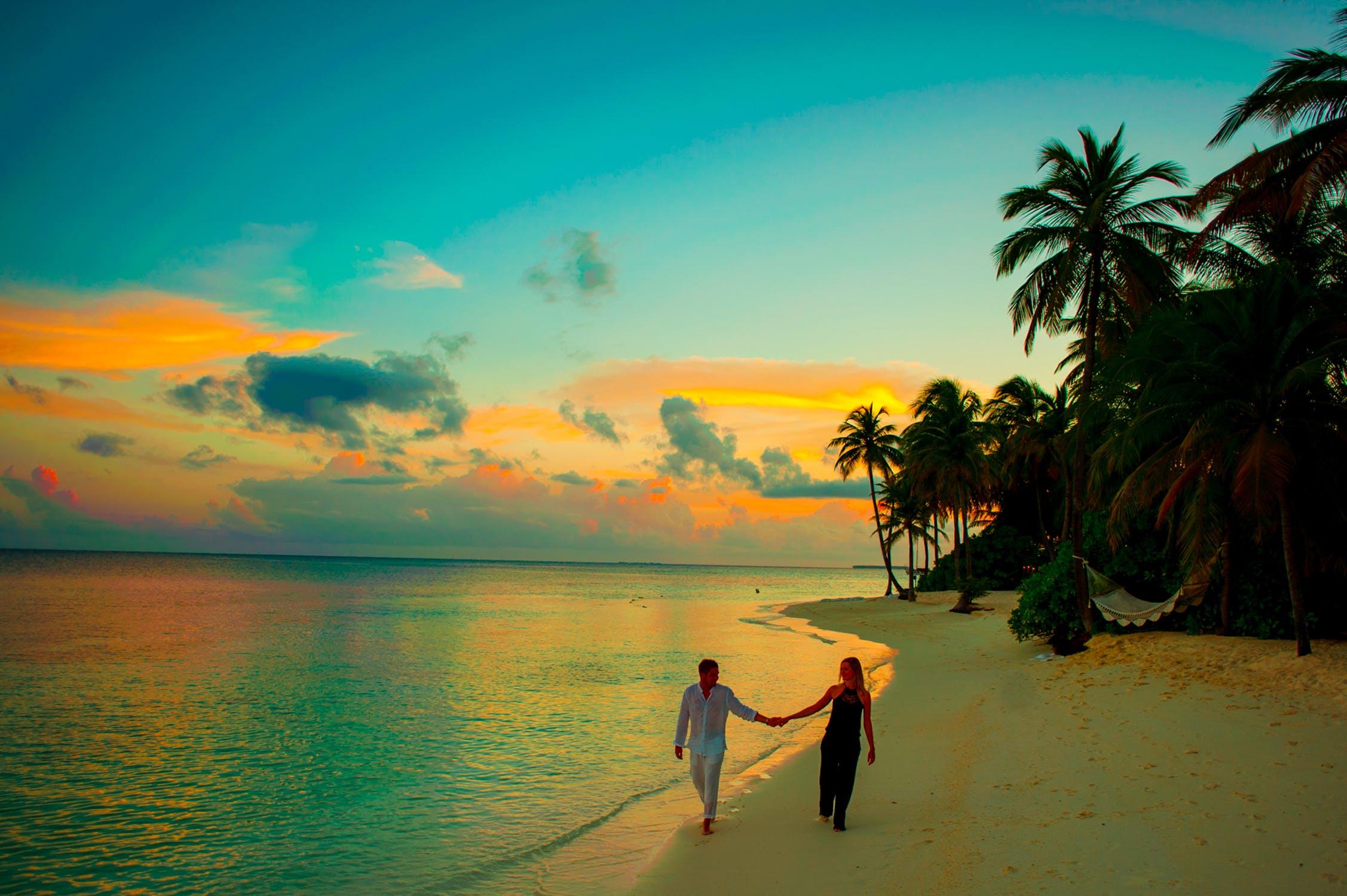 Couple Walk A Beach Love Wallpaper For Free In HD 4K