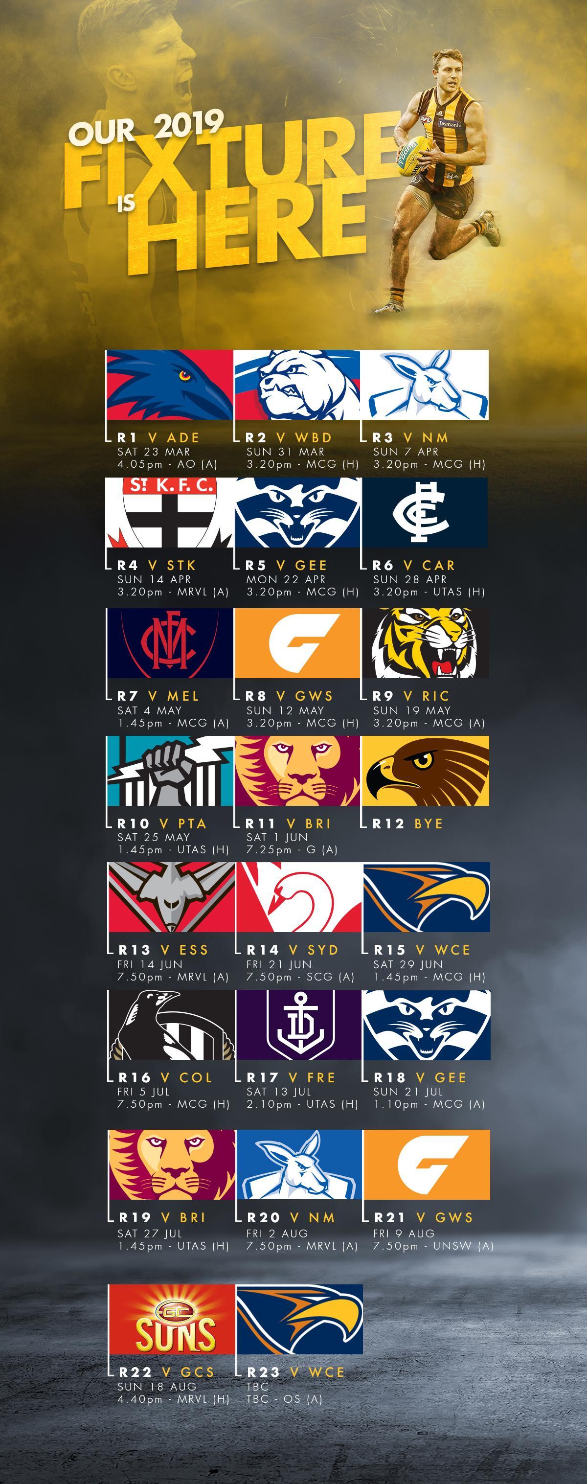 Full 2019 fixture