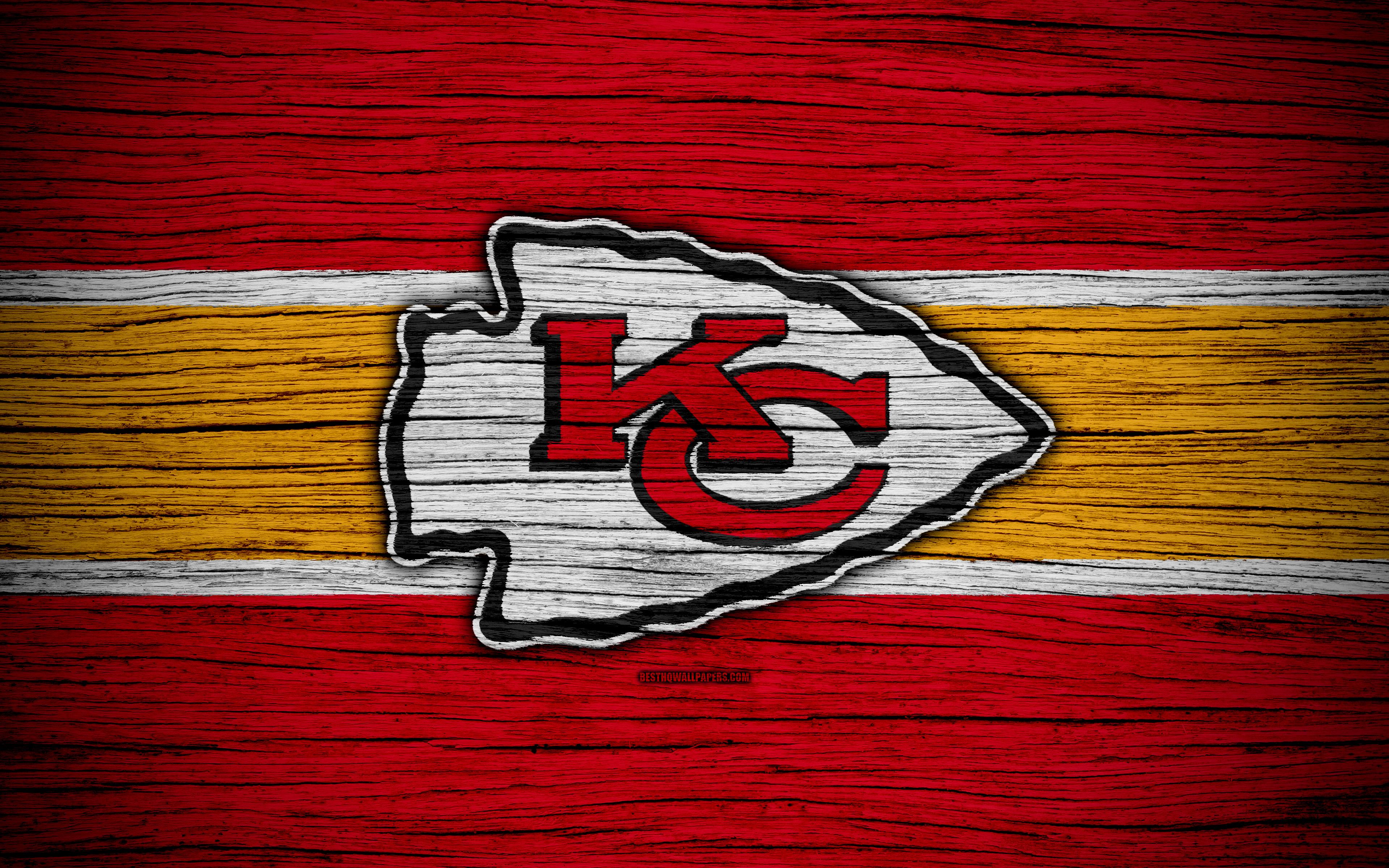 Download wallpaper Kansas City Chiefs, NFL, American Conference, 4k
