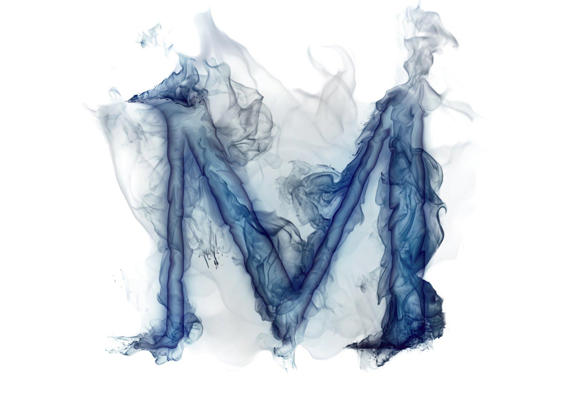 Smoke Gas M Alphabet In Fire Free Wallpaper & Background