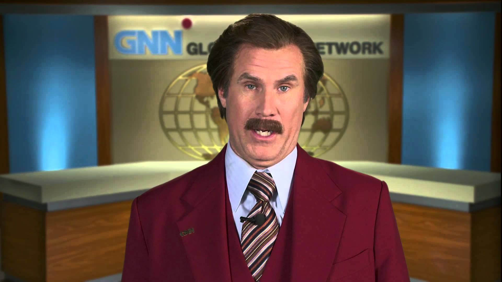 Free download Anchorman 2 Ron Burgundy Will Ferrell Book Greeting