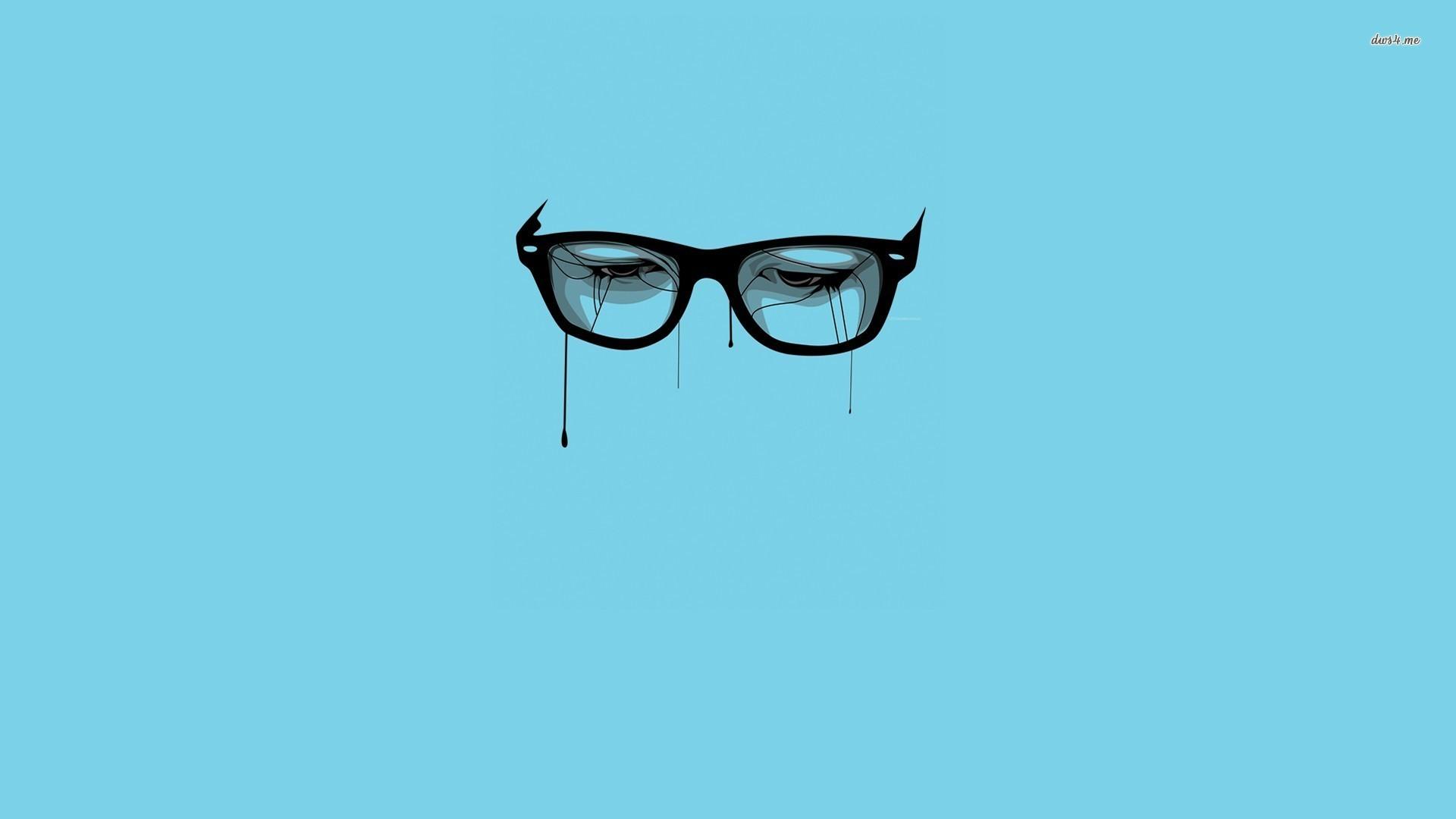 Crying eyes with black glasses wallpaper wallpaper